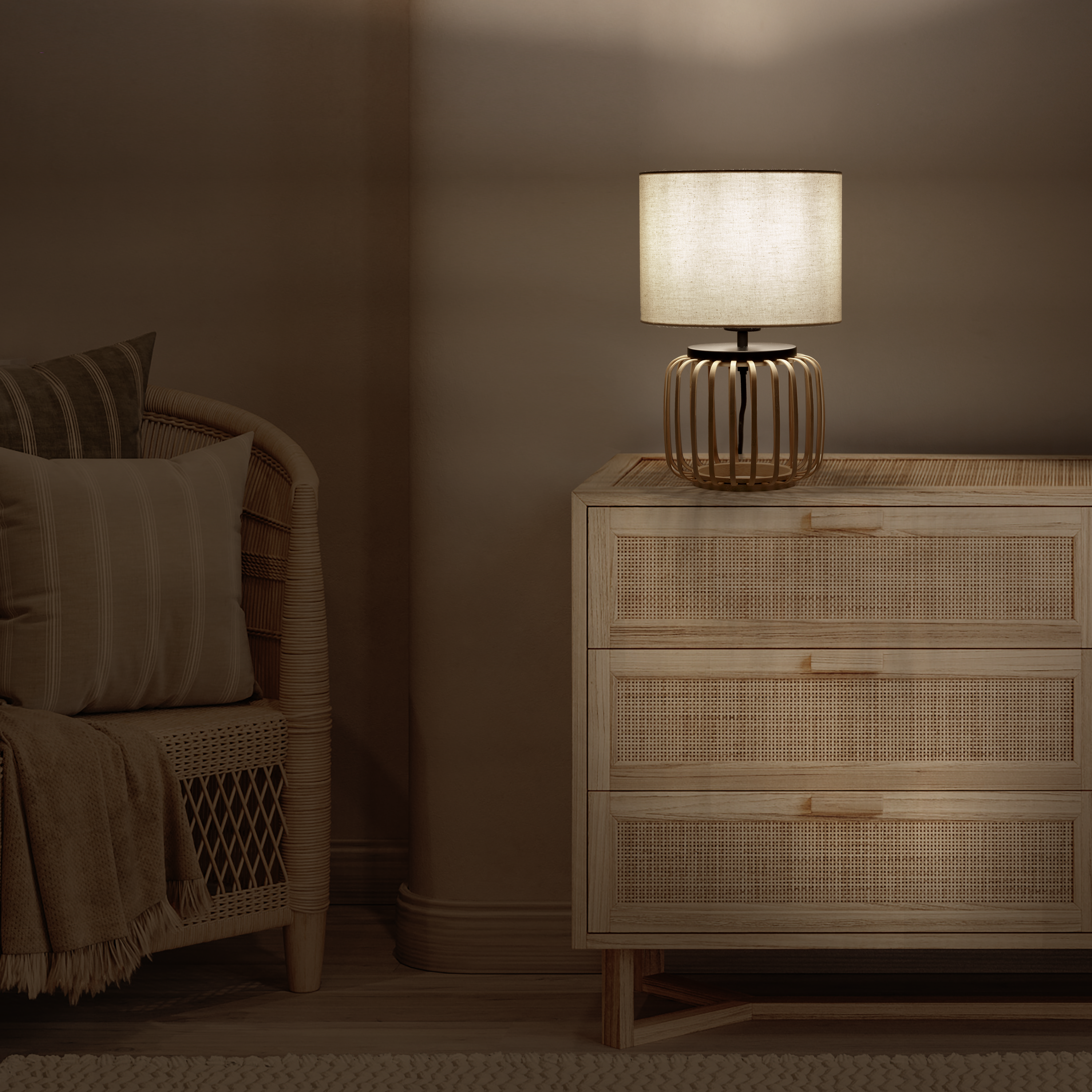 Lampa stołowa Pecan bambus E27 Inspire - 9