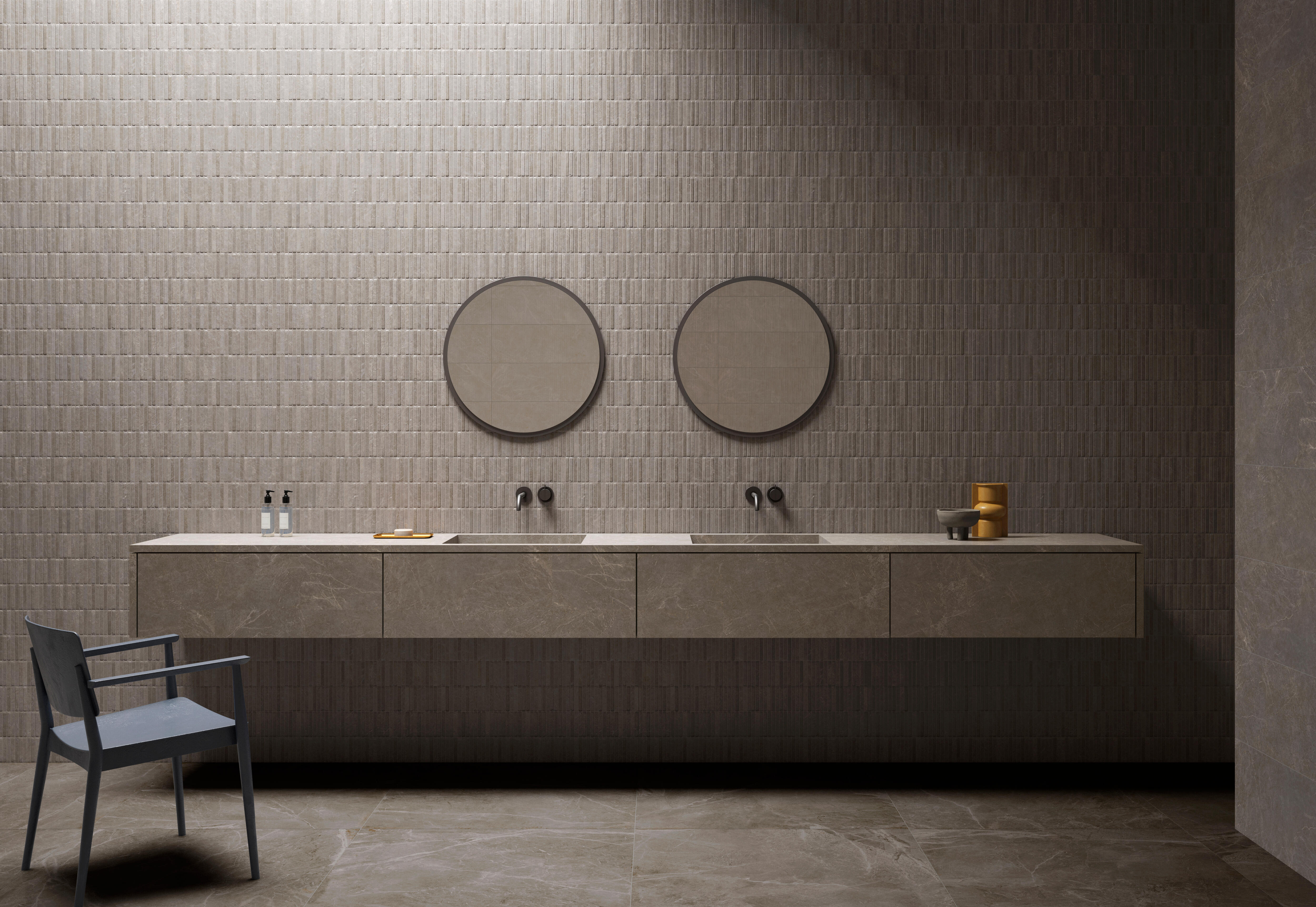 Azulejo cerámico monreale efecto mármol marron oscuro 30x90 cm