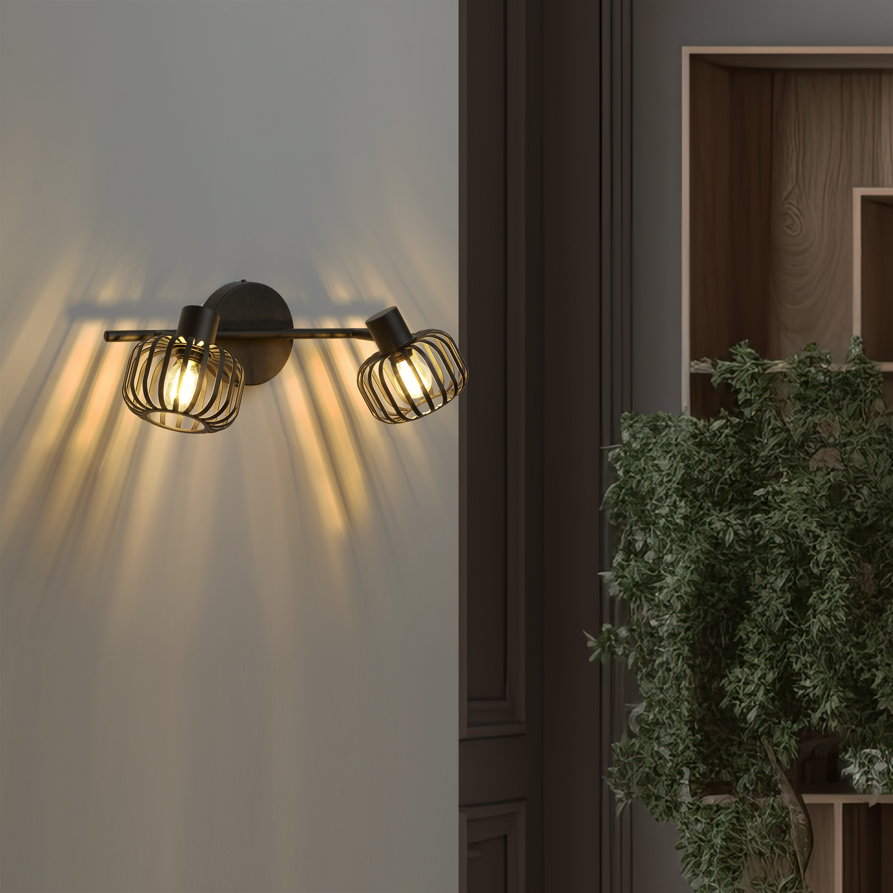 Reflektor Pecan czarny 2 x E14 Inspire - 6