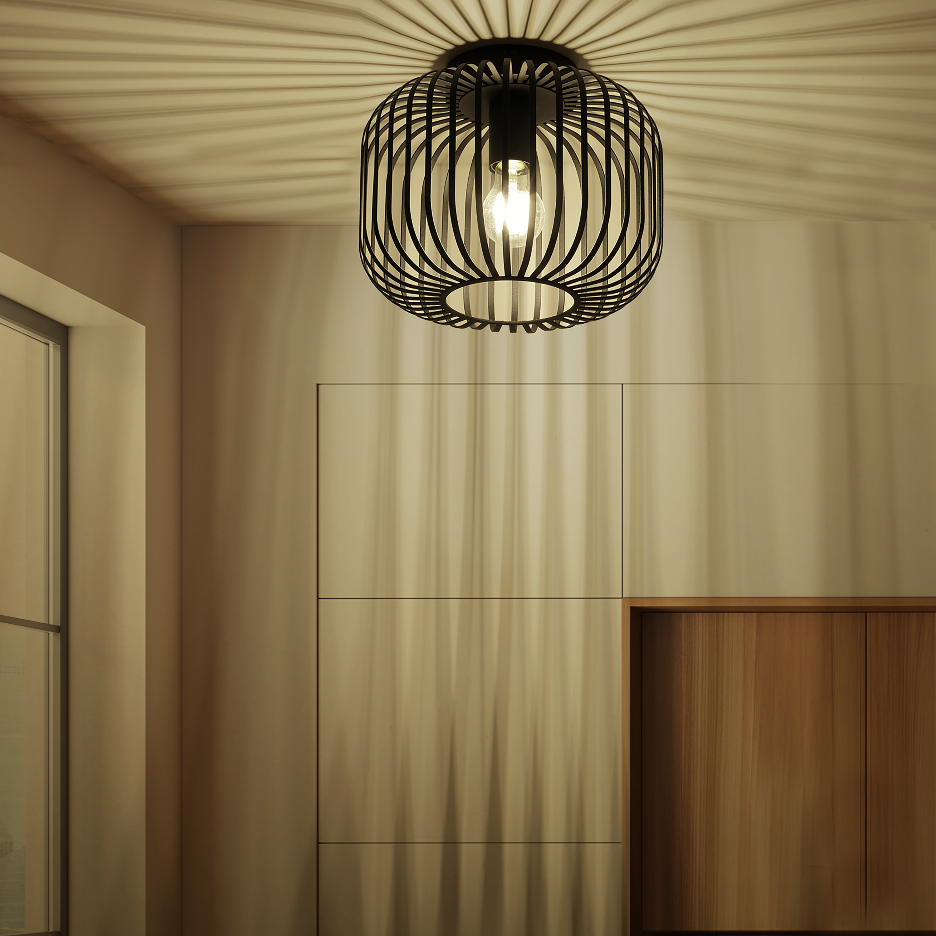 Lampa wisząca Pecan czarna E27 Inspire - 6