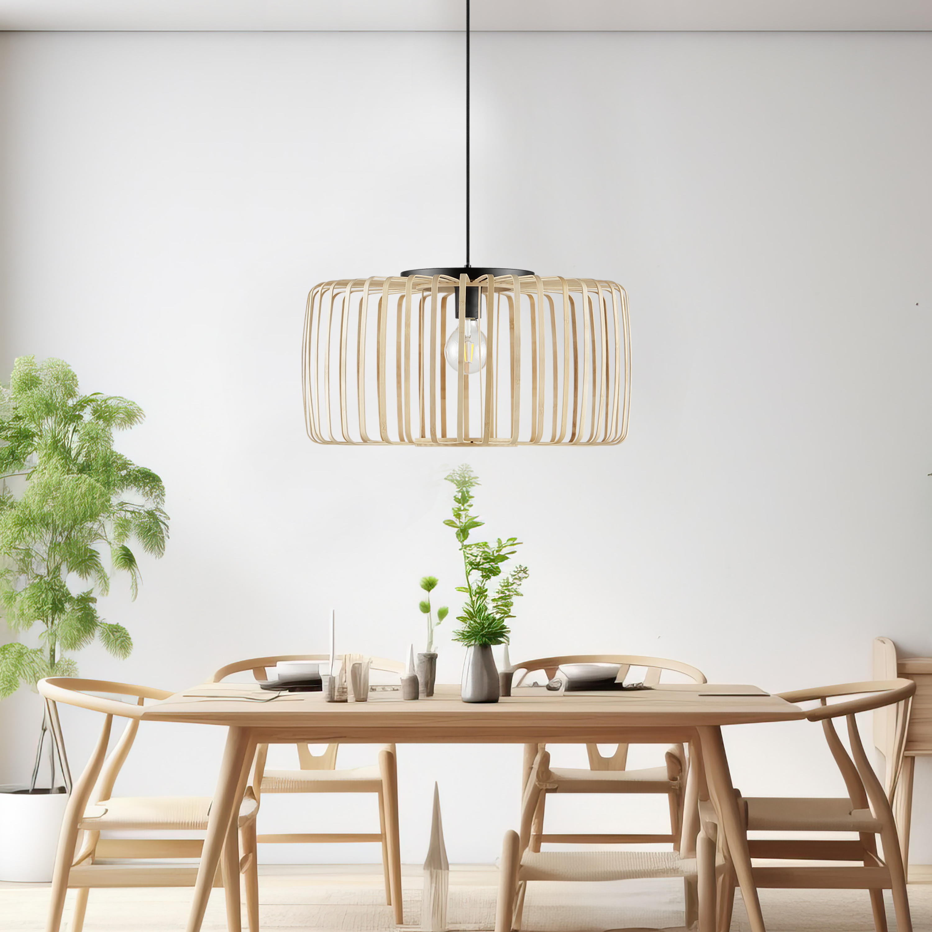 Lampa wisząca Pecan bambus E27 Inspire - 6