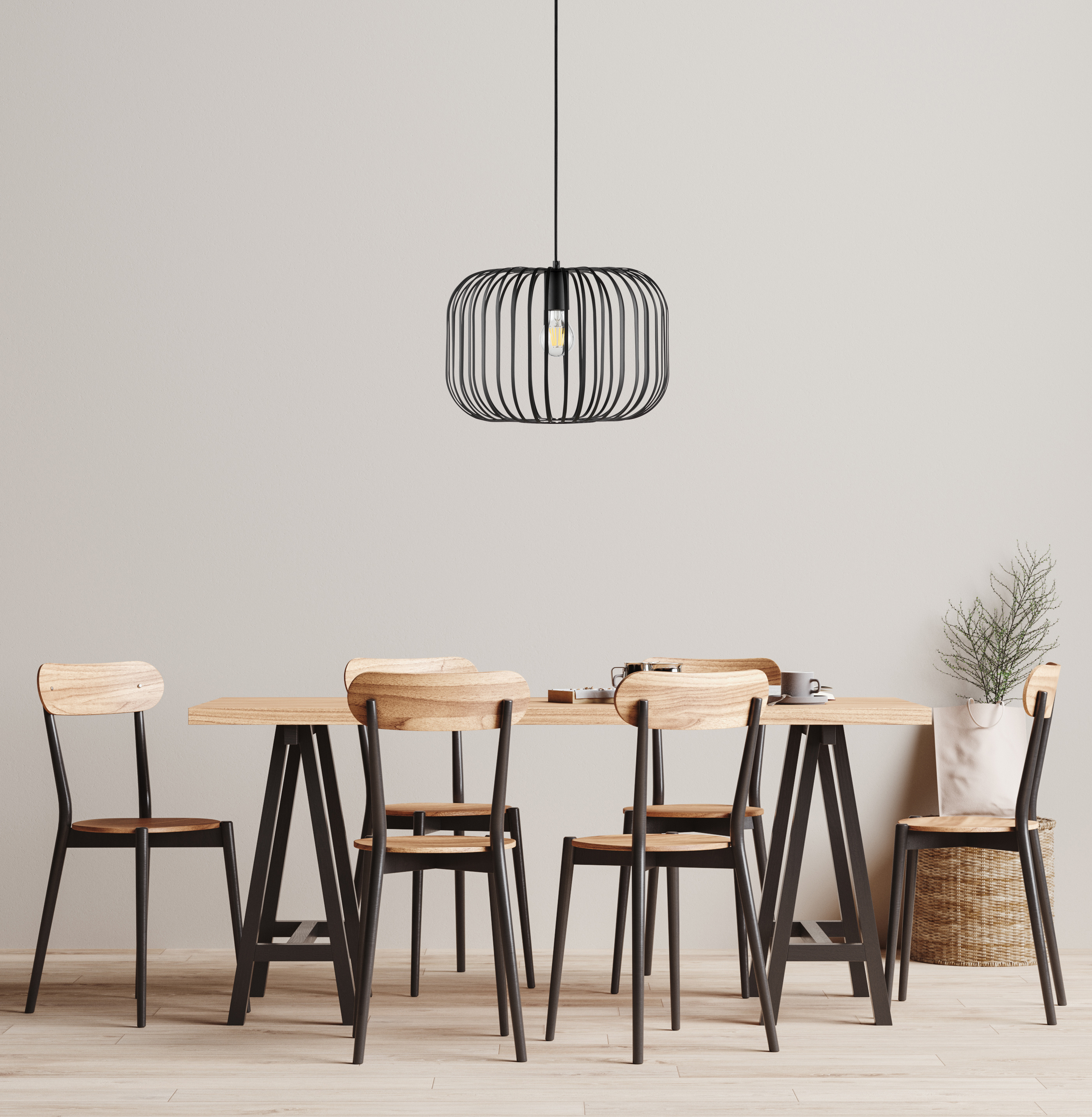 Lampa wisząca Pecan czarna E27 Inspire - 5