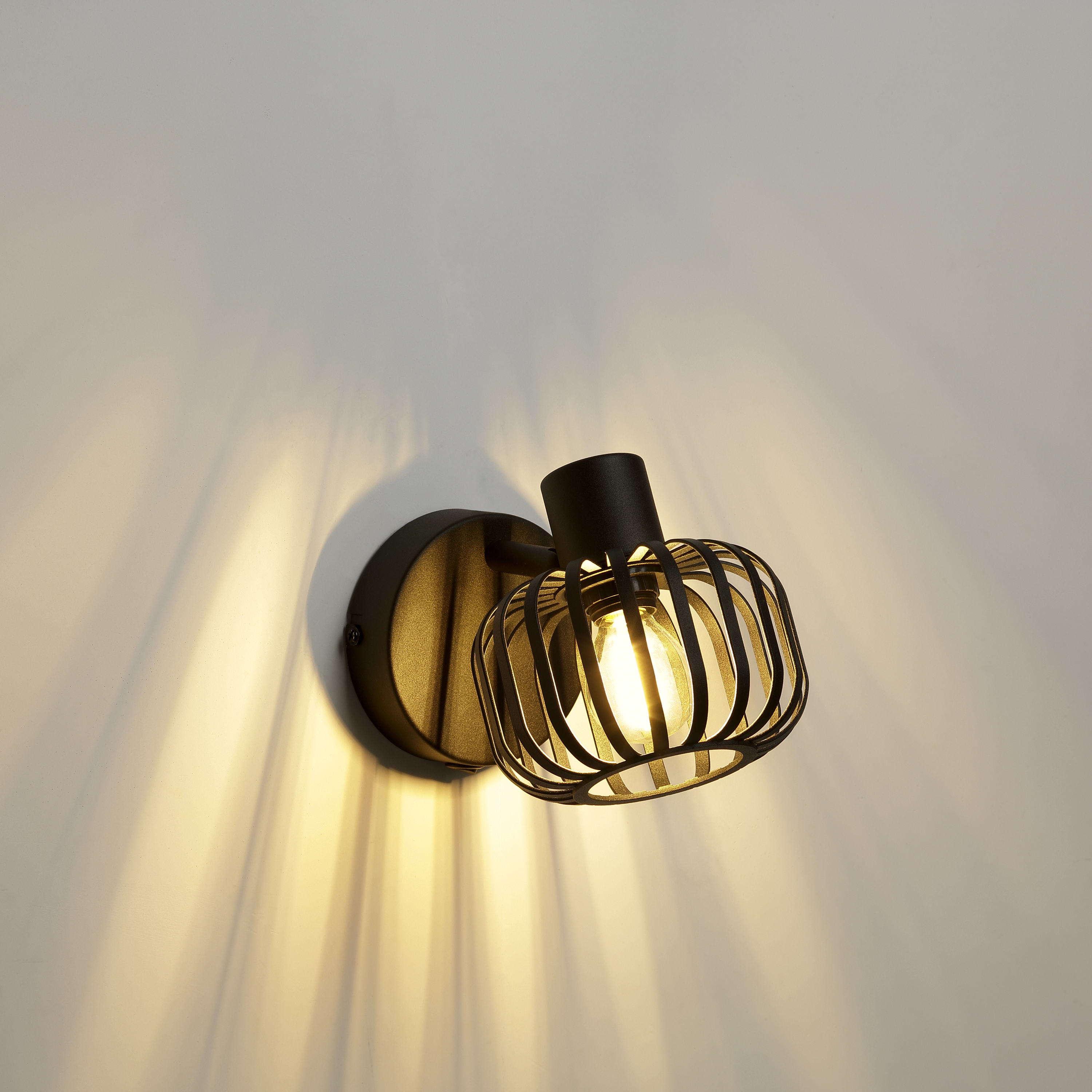 Spot Pecan metal, acier noir, E14, INSPIRE - 4