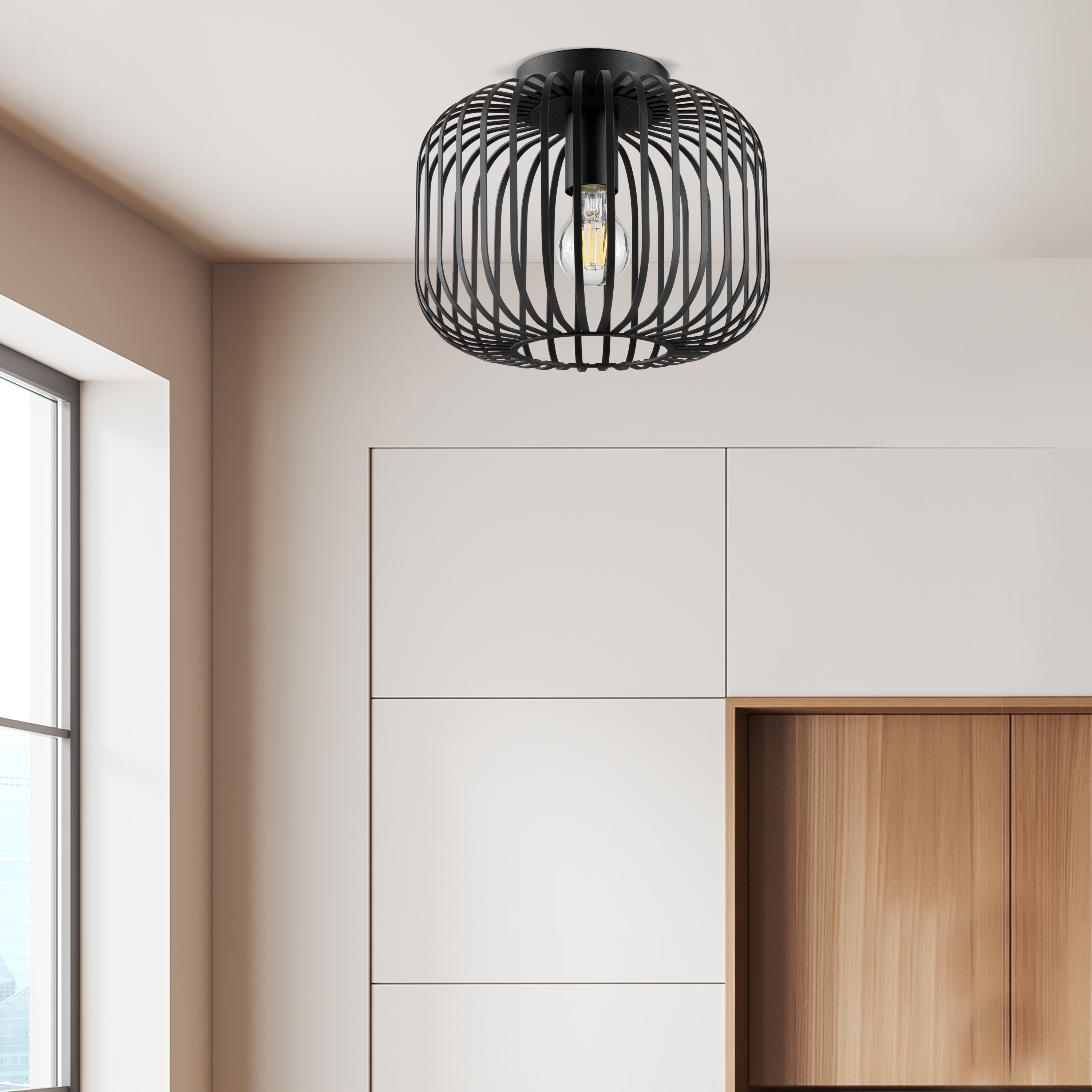 Lampa wisząca Pecan czarna E27 Inspire - 4