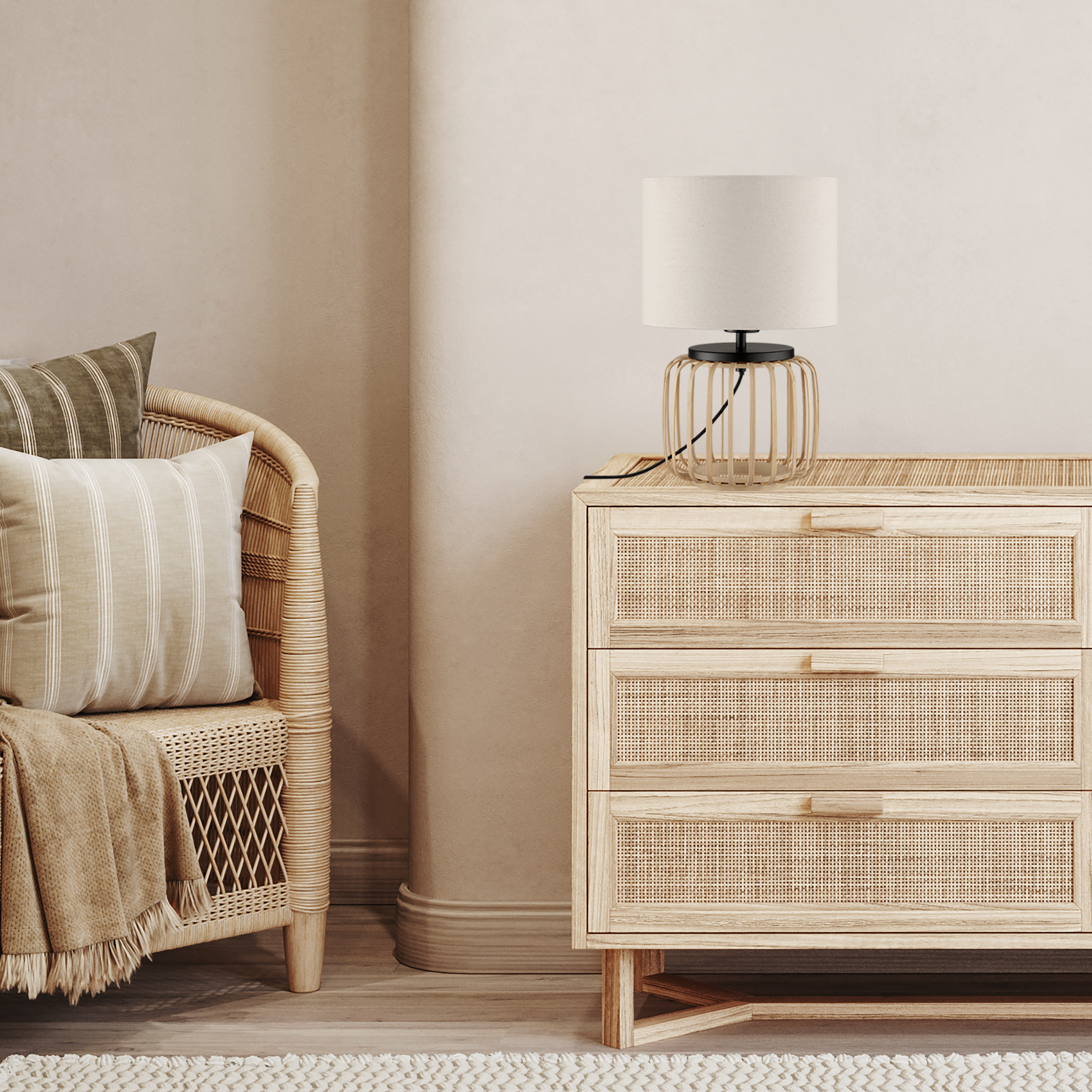 Lampa stołowa Pecan bambus E27 Inspire - 7