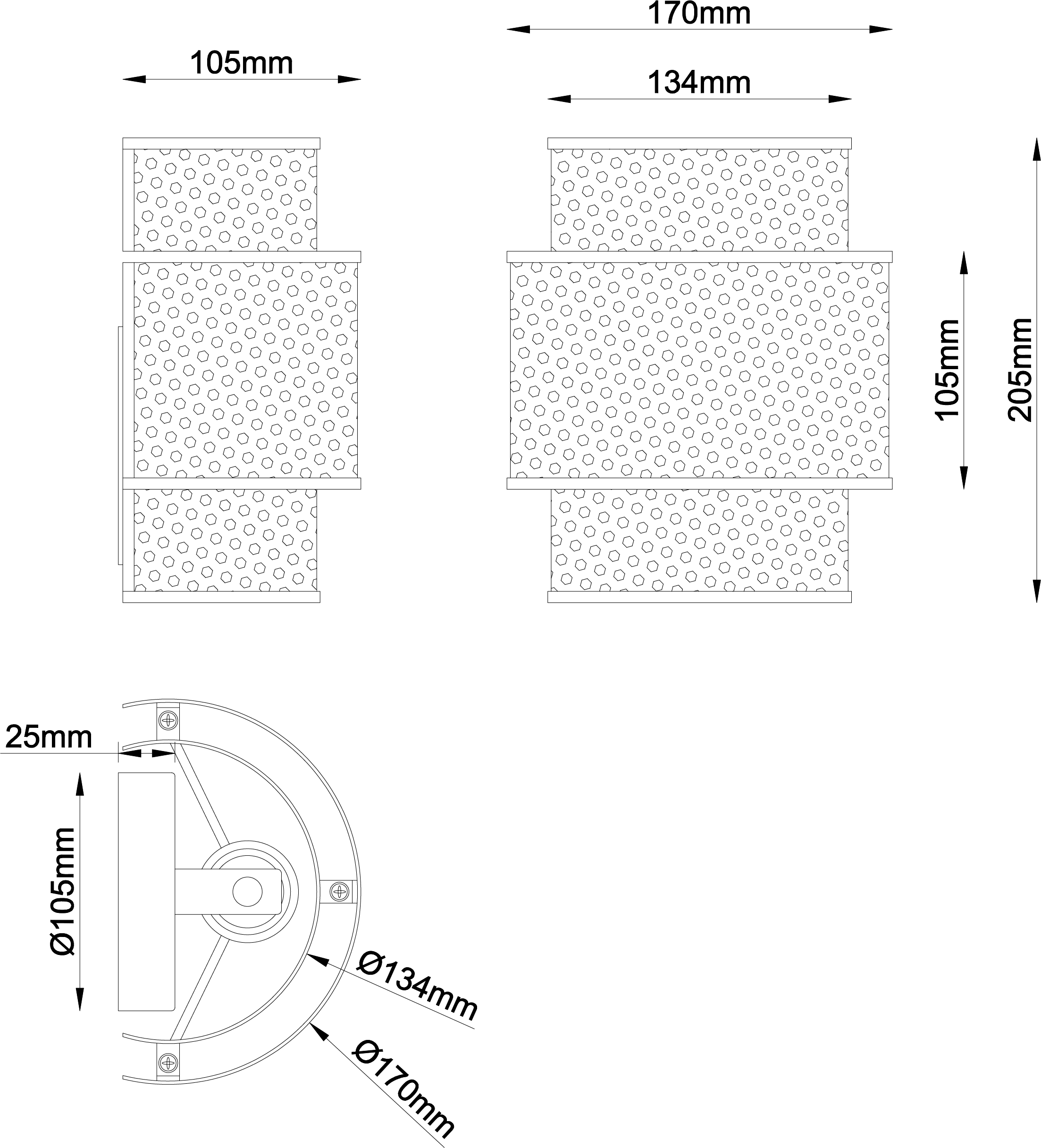 Kinkiet Cilaos czarny E27 Inspire - 9