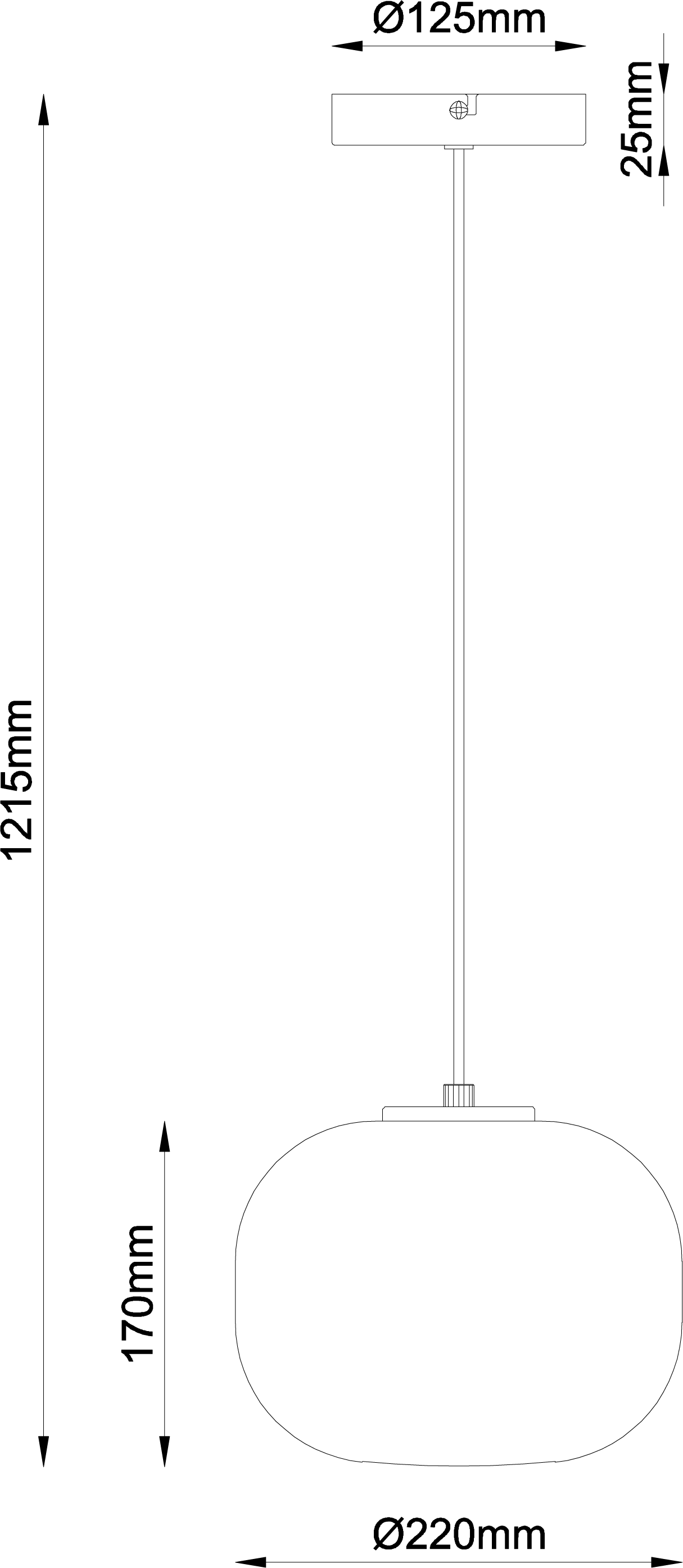 Lampa wisząca Aristide biała E27 Inspire - 22