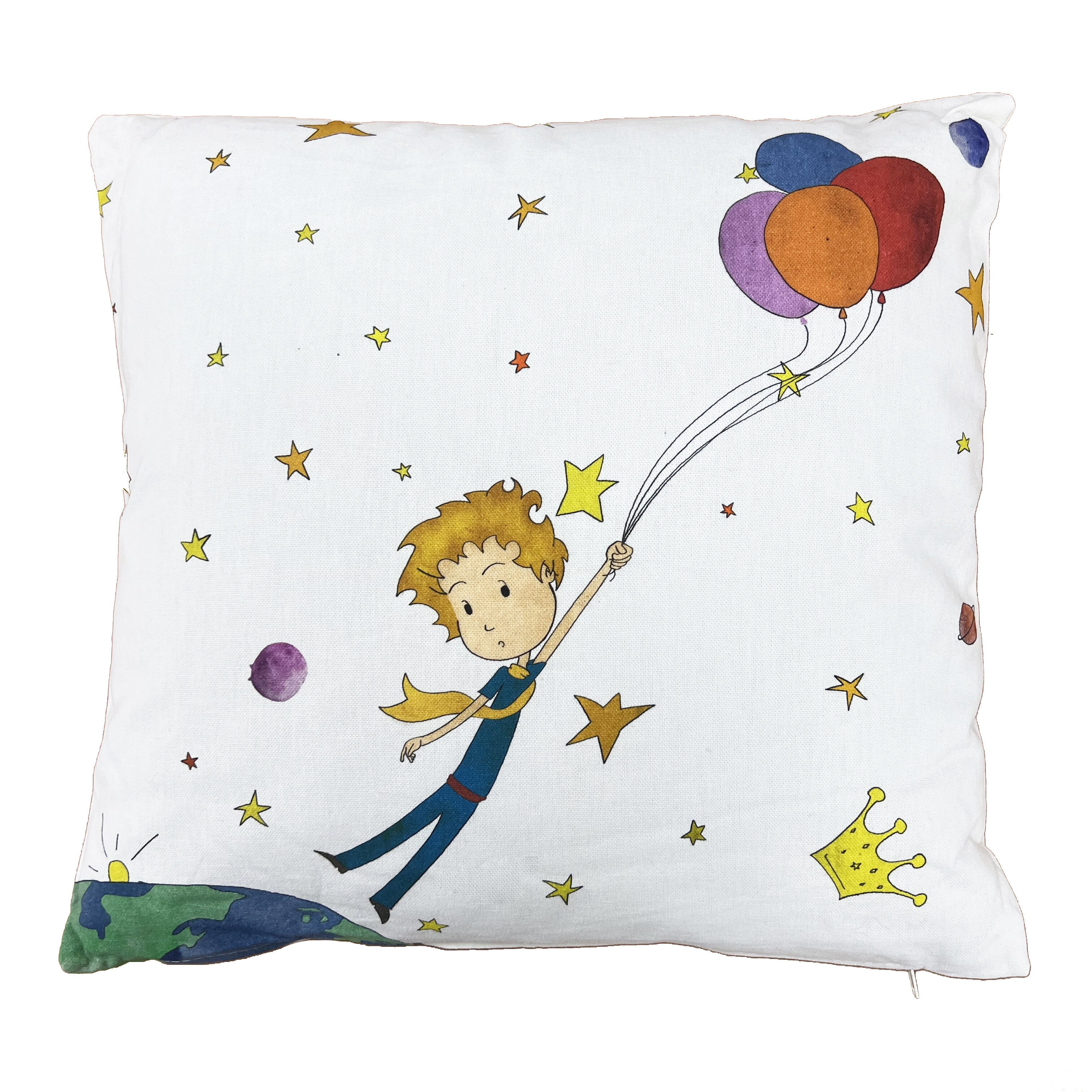 Cojín decorativo principe algodón multicolor 40x40cm