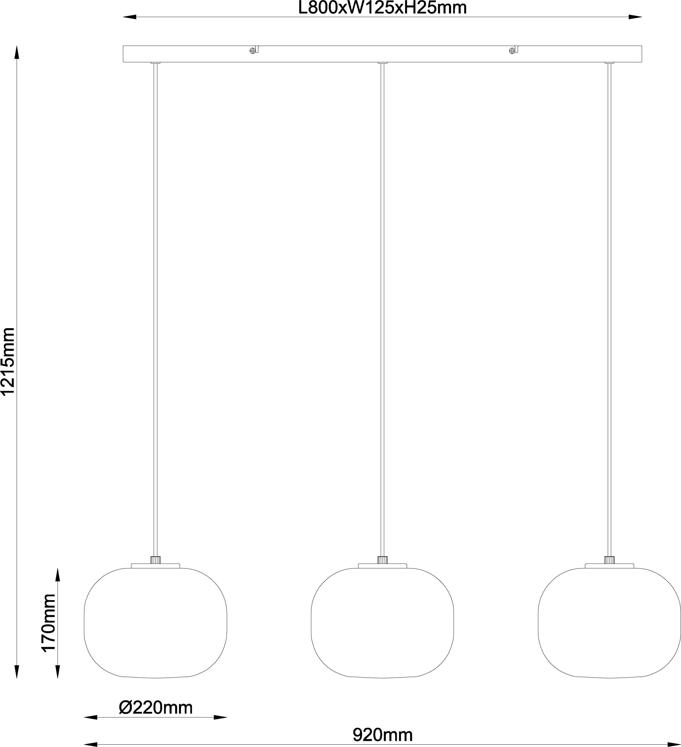 Lampa wisząca Aristide biała 3 x E27 Inspire - 11