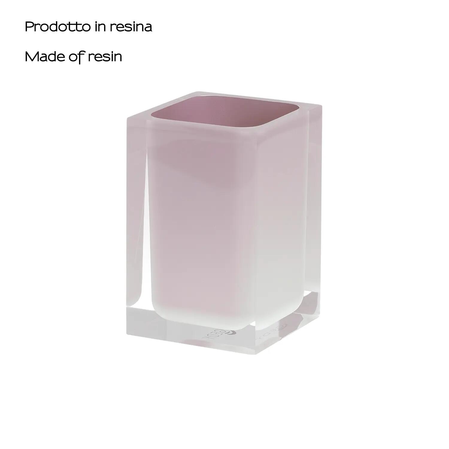 Porta spazzolini RAINBOW PORTASPAZZOLINI ROSA in resina rosa GEDY - 4