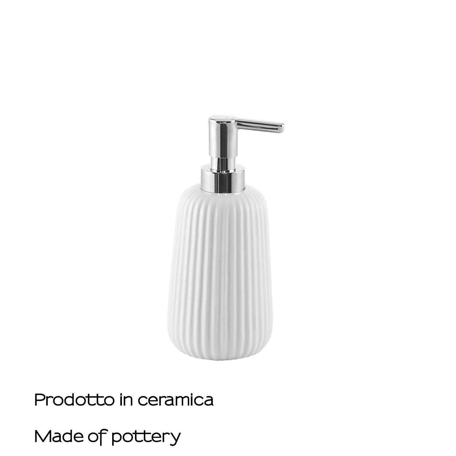 Dispenser sapone per bagno d'appoggio Marika bianco in ceramica 0.4 l - 11