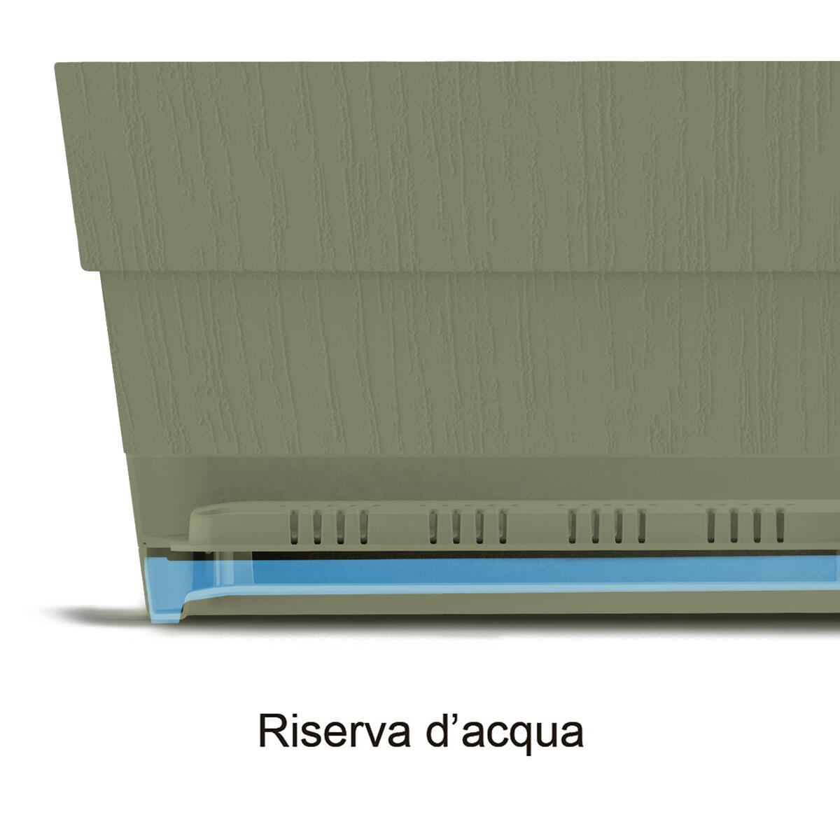 Vaso e sottovaso Ethica STEFANPLAST in polipropilene verde H 17 x L 50 x P 18 cm - 7