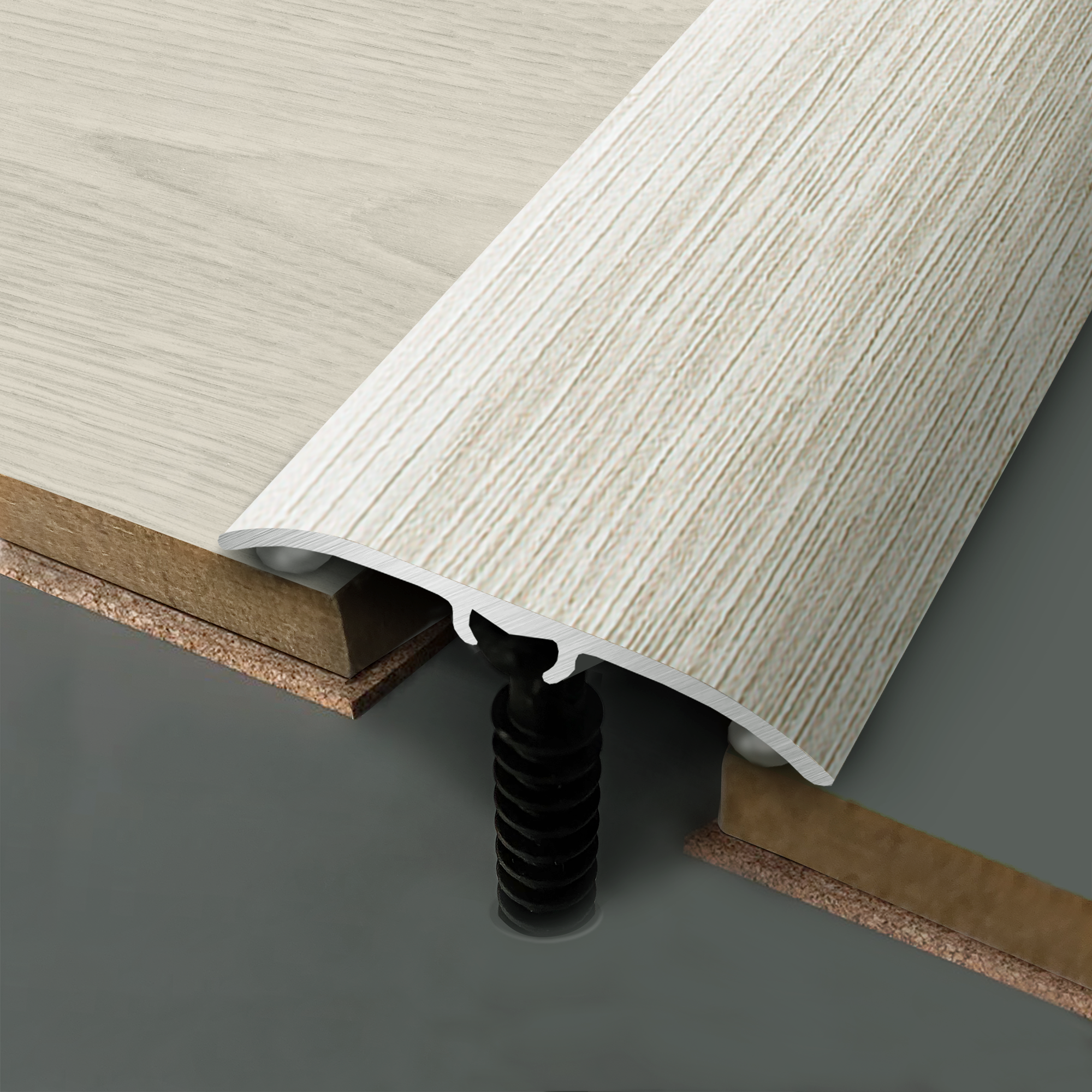 Perfil de umbral 4 en 1 de aluminio color madera gris 830x37mm ARTENS GR105 - 6