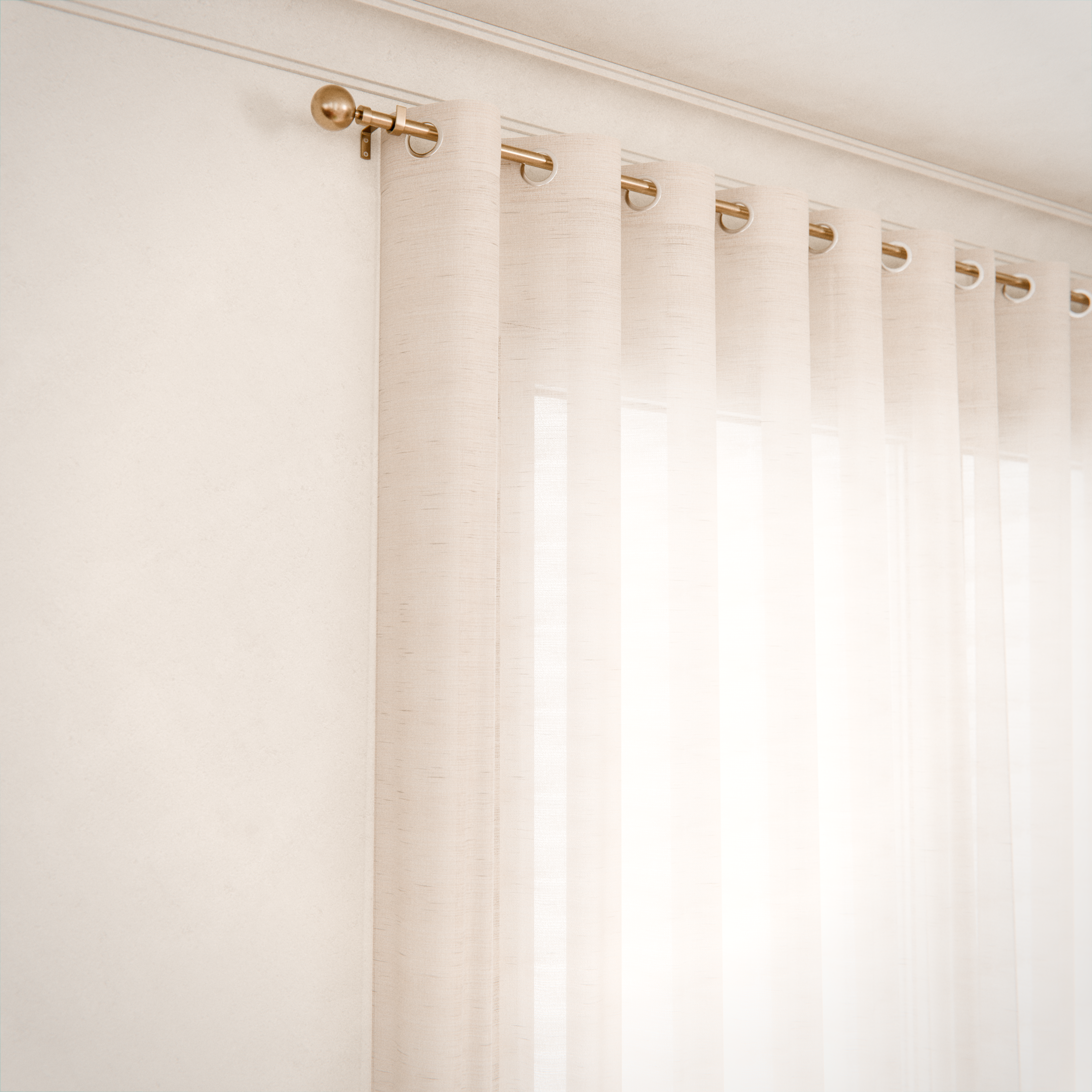 Kit varão extensível INSPIRE BOLA D16/19CM 160-300CM LATÃO - 4