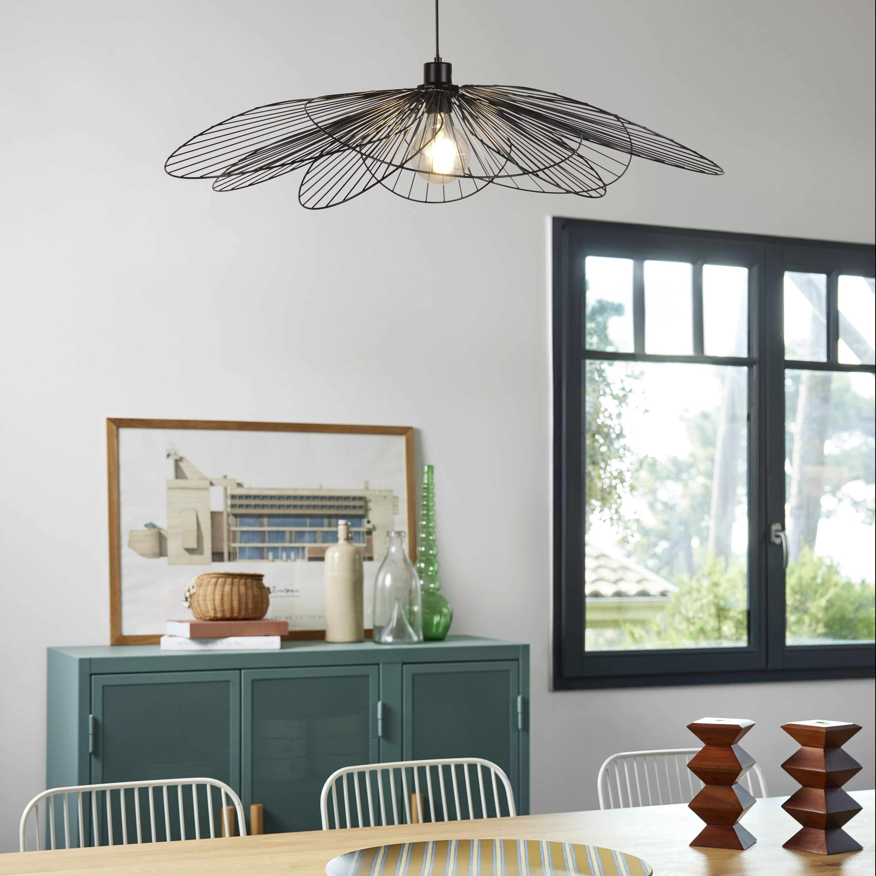 Lampa wisząca Bamako czarna E27 Inspire - 7