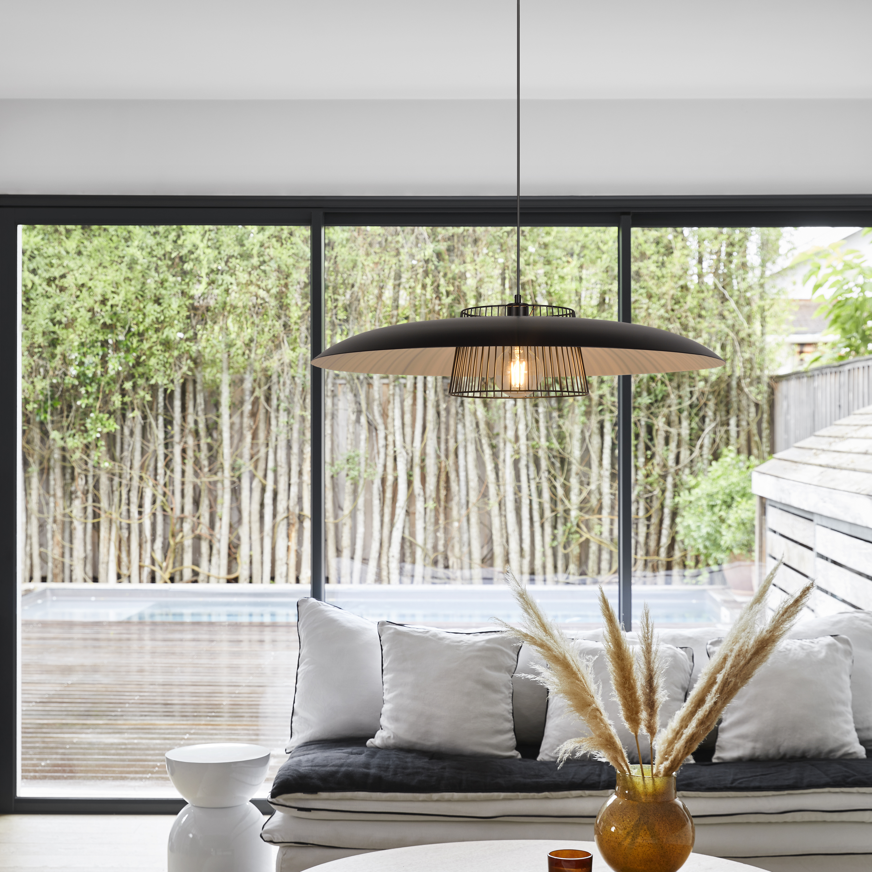 Lampa wisząca Sitio czarna E27 Inspire - 6