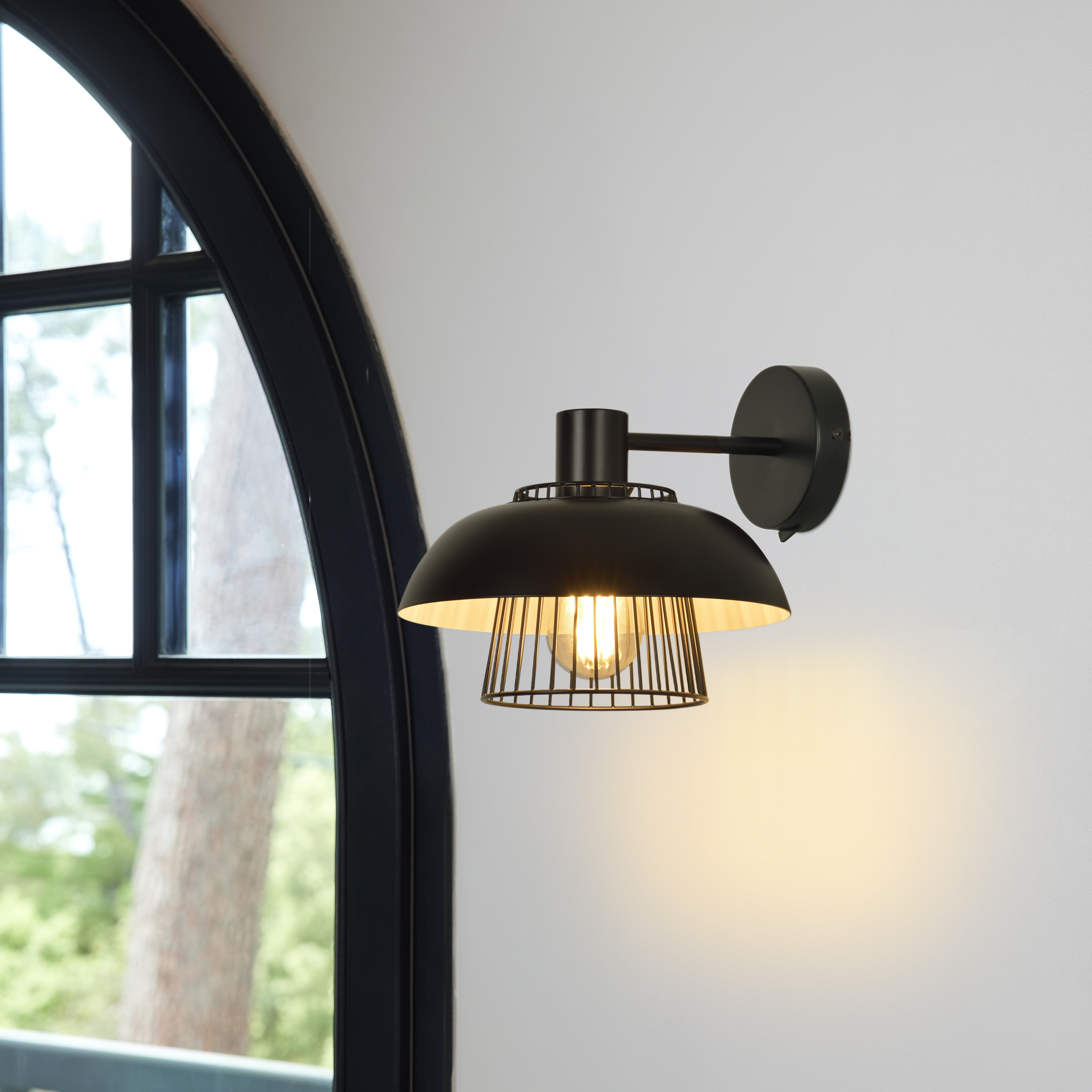 Applique murale E27 métal, noir, Sitio, INSPIRE - 5