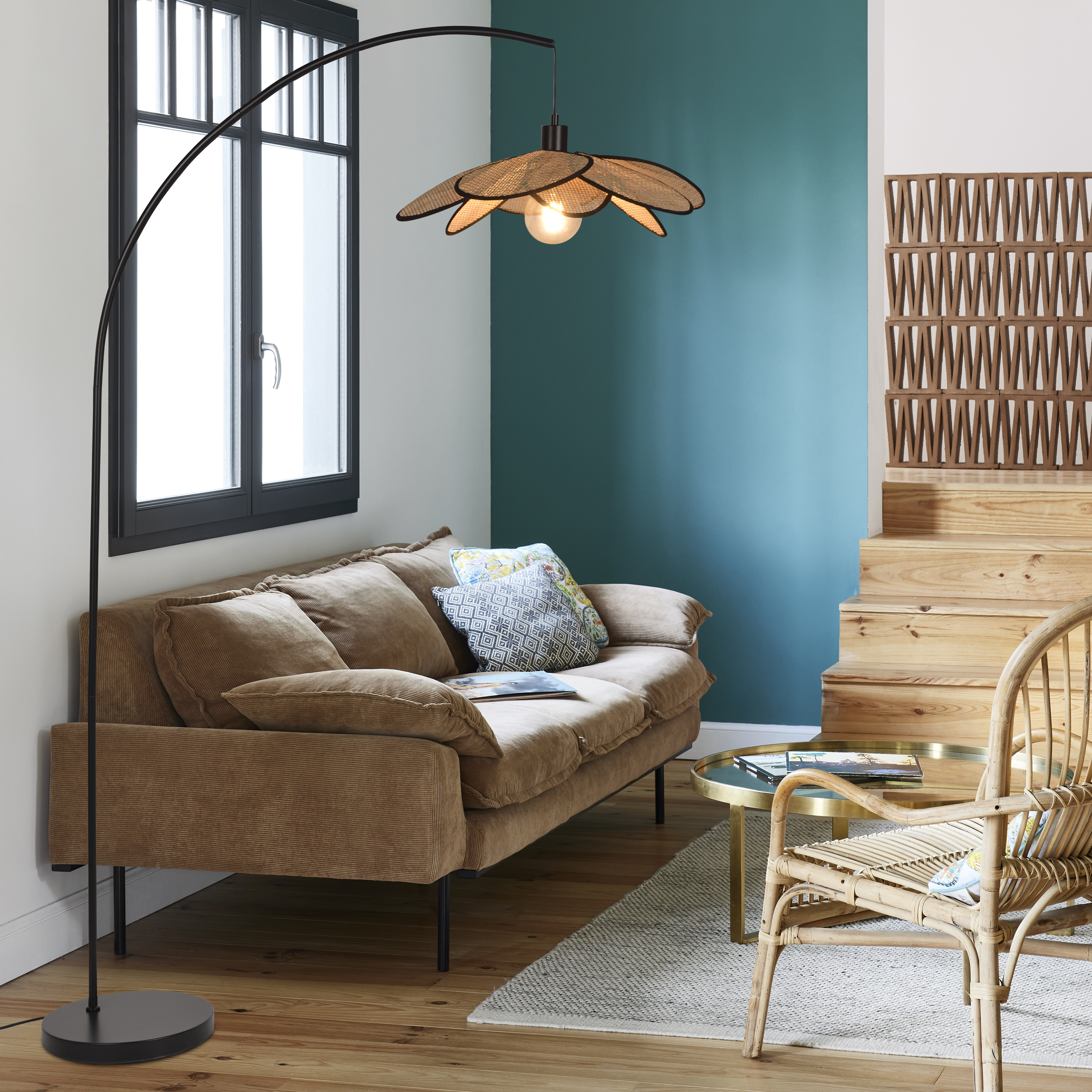 Lampa podłogowa Bamako rattan E27 Inspire - 9