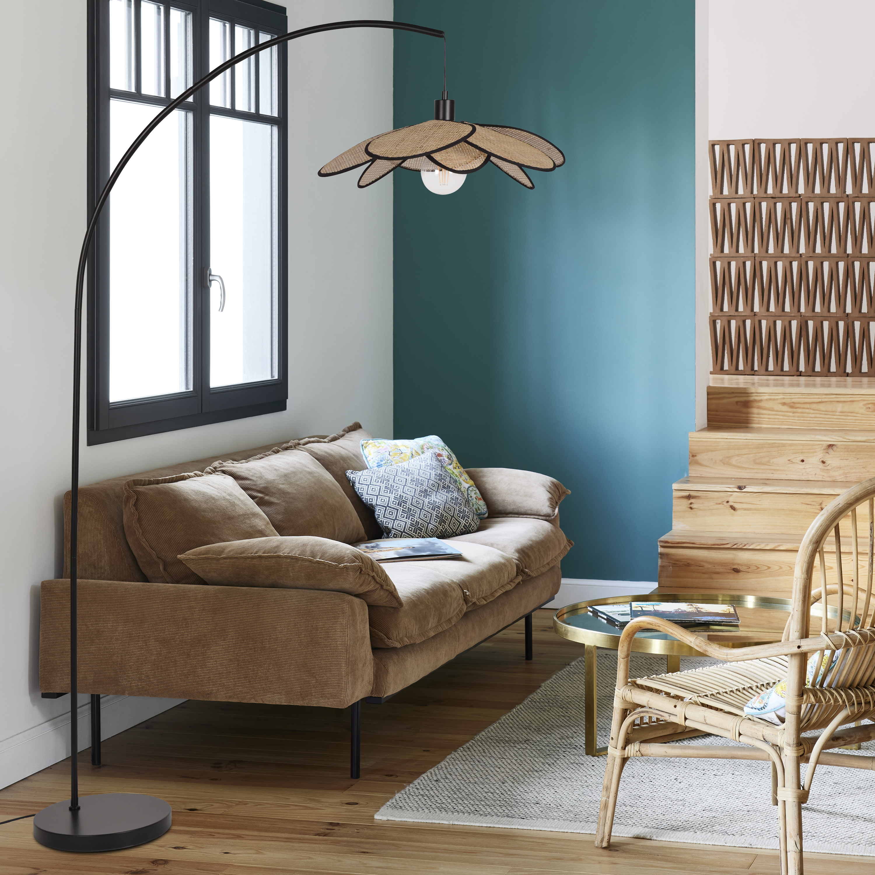 Lampadaire Bamako, acier, noir,  H.175 cm INSPIRE, E27 - 6