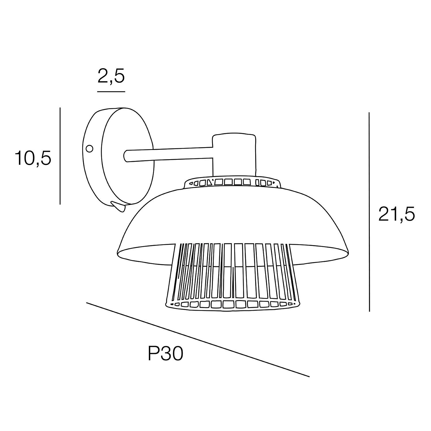 Applique murale E27 métal, noir, Sitio, INSPIRE - 16