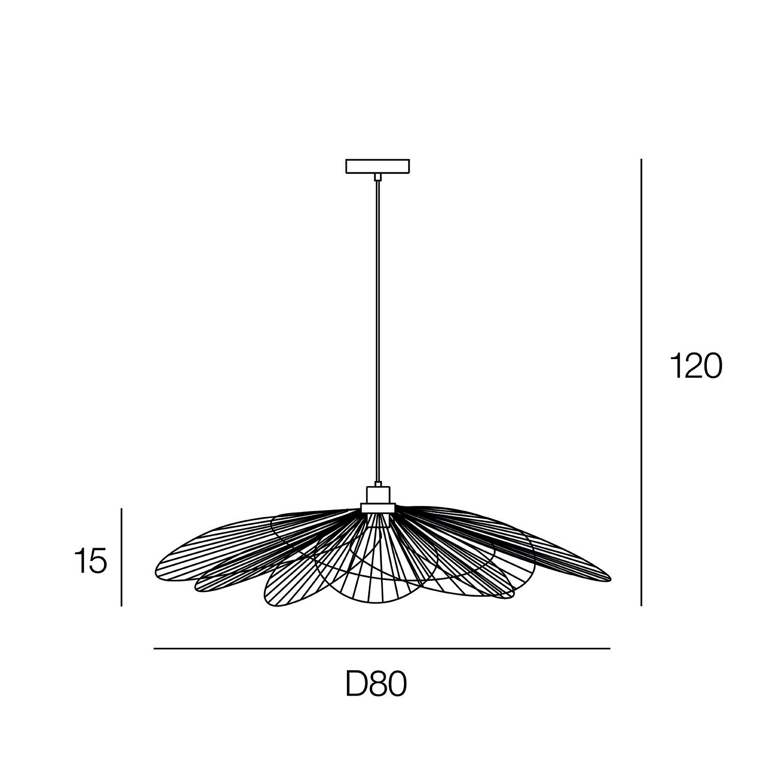 Suspension Bamako, fer, noir, Diam.80 cm INSPIRE, E27 - 12