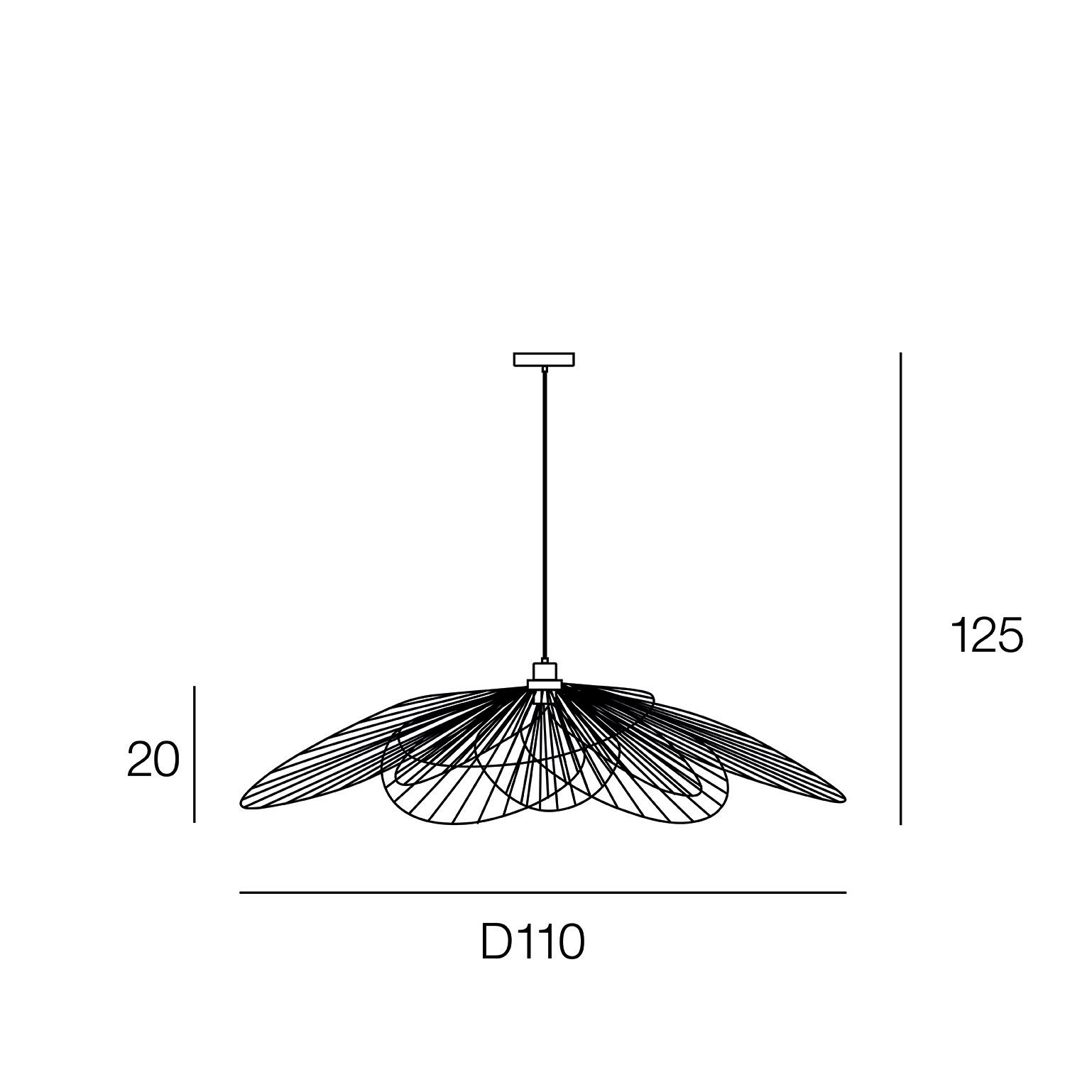 Suspension Bamako, fer, noir, Diam.110 cm INSPIRE, E27 - 10