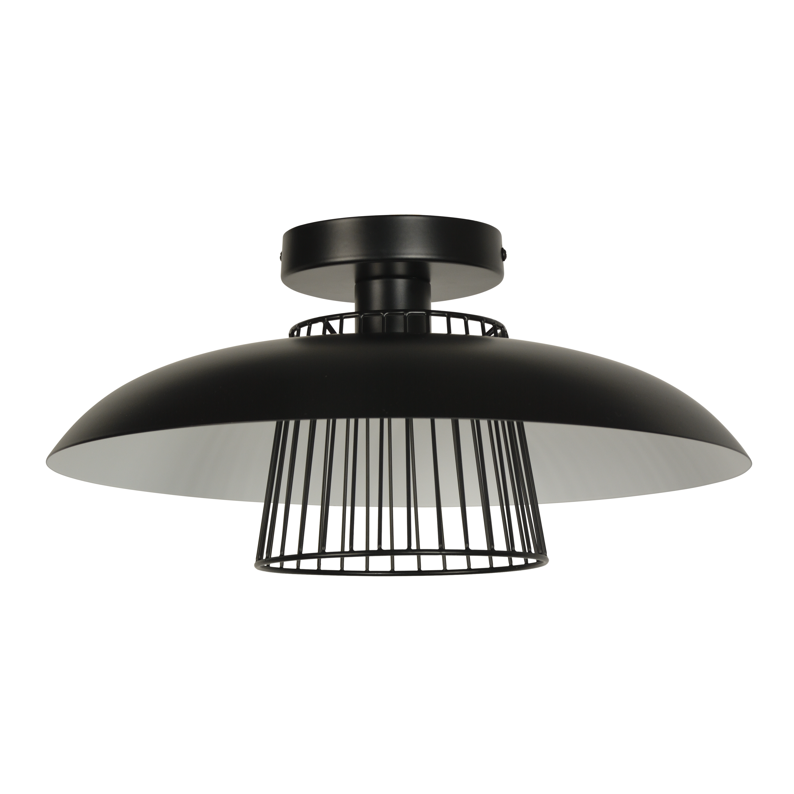 Plafonnier Sitio, métal noir, E27, D.38, INSPIRE - 11