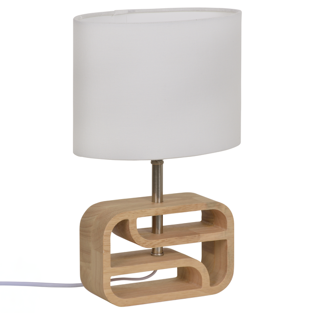 Lampe De Chevet Blanche Et Bois Au Meilleur Prix | Leroy Merlin