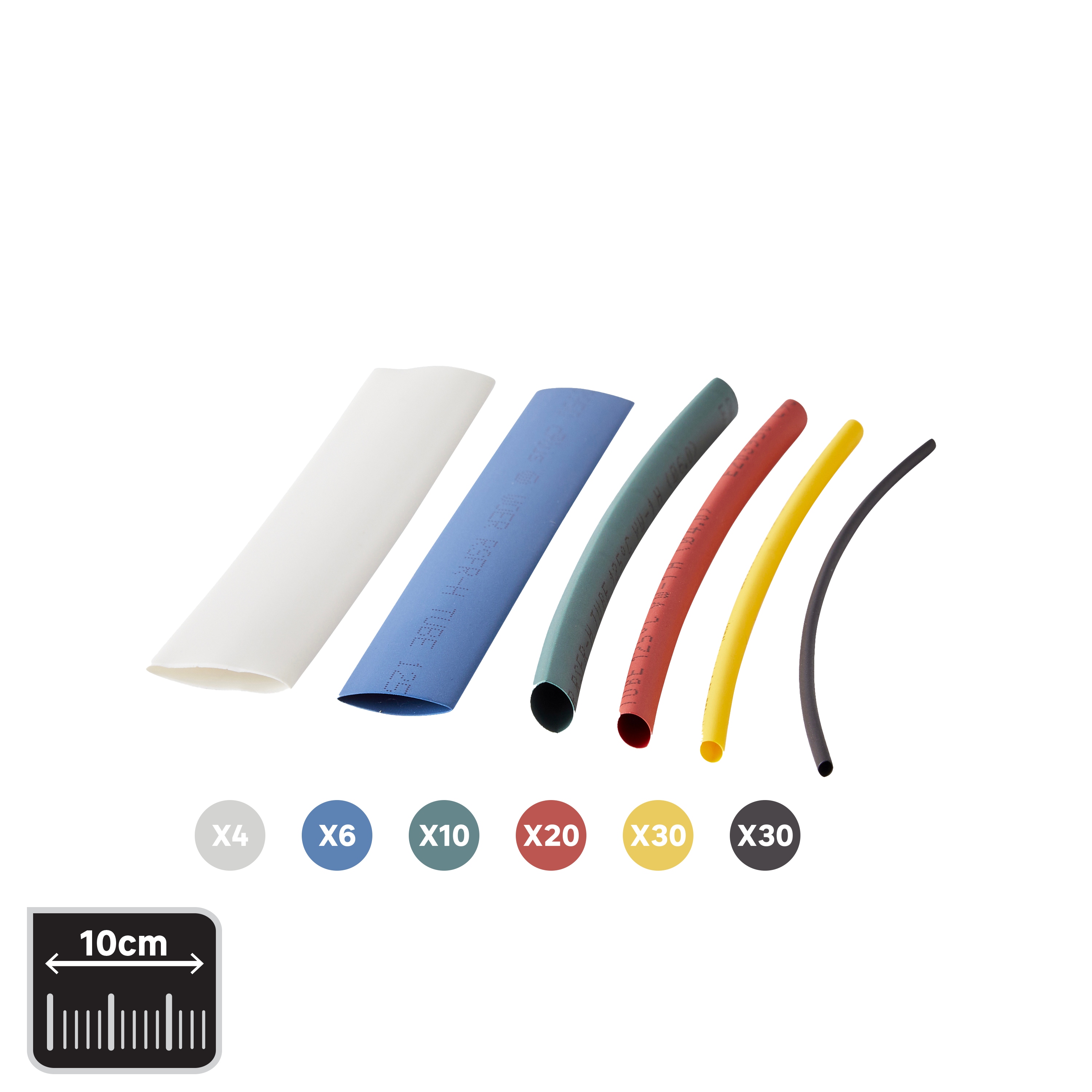 Koszulka termokurczliwa 1,5 - 13 mm 10cm 100szt. LEXMAN - 3