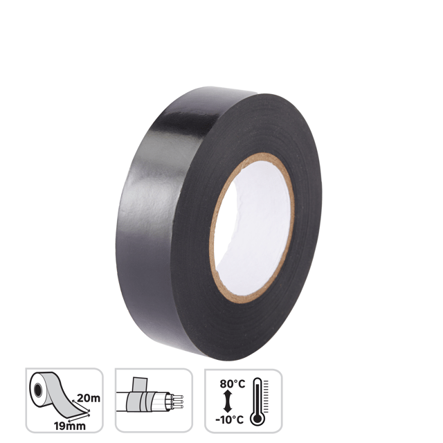 Fita isoladora 20Mx19mm preto