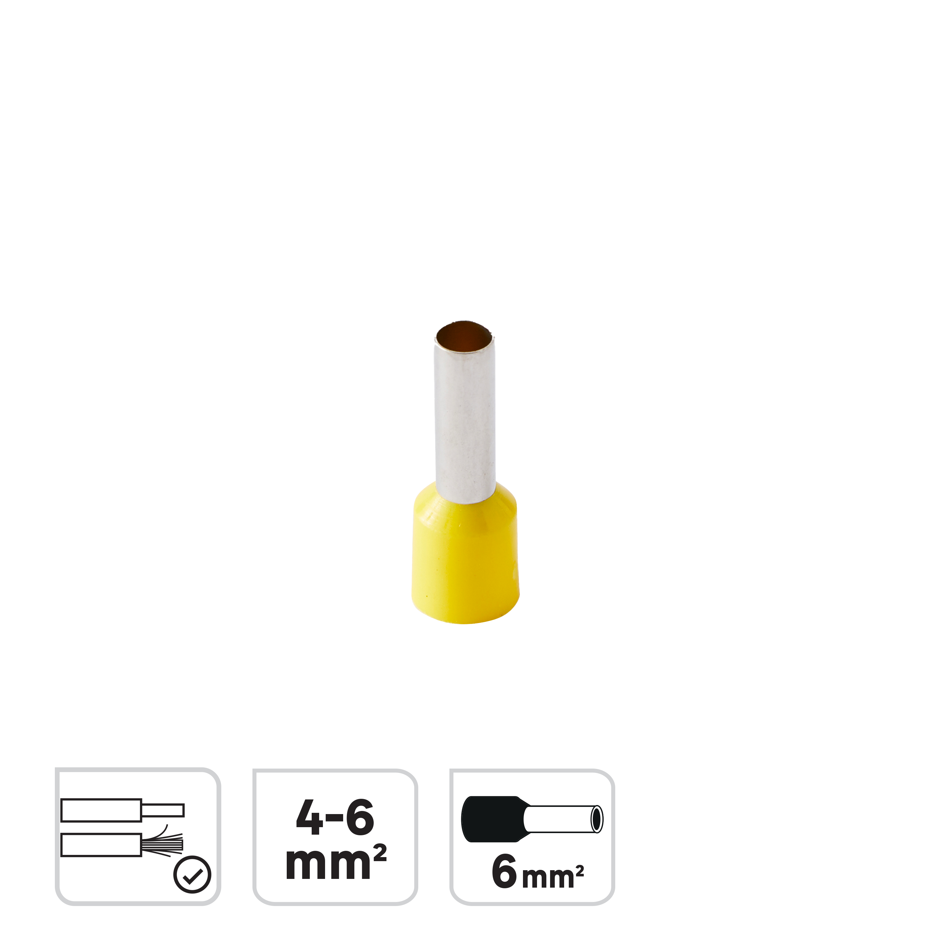50 terminales punta hueca 6mm lexman - 5