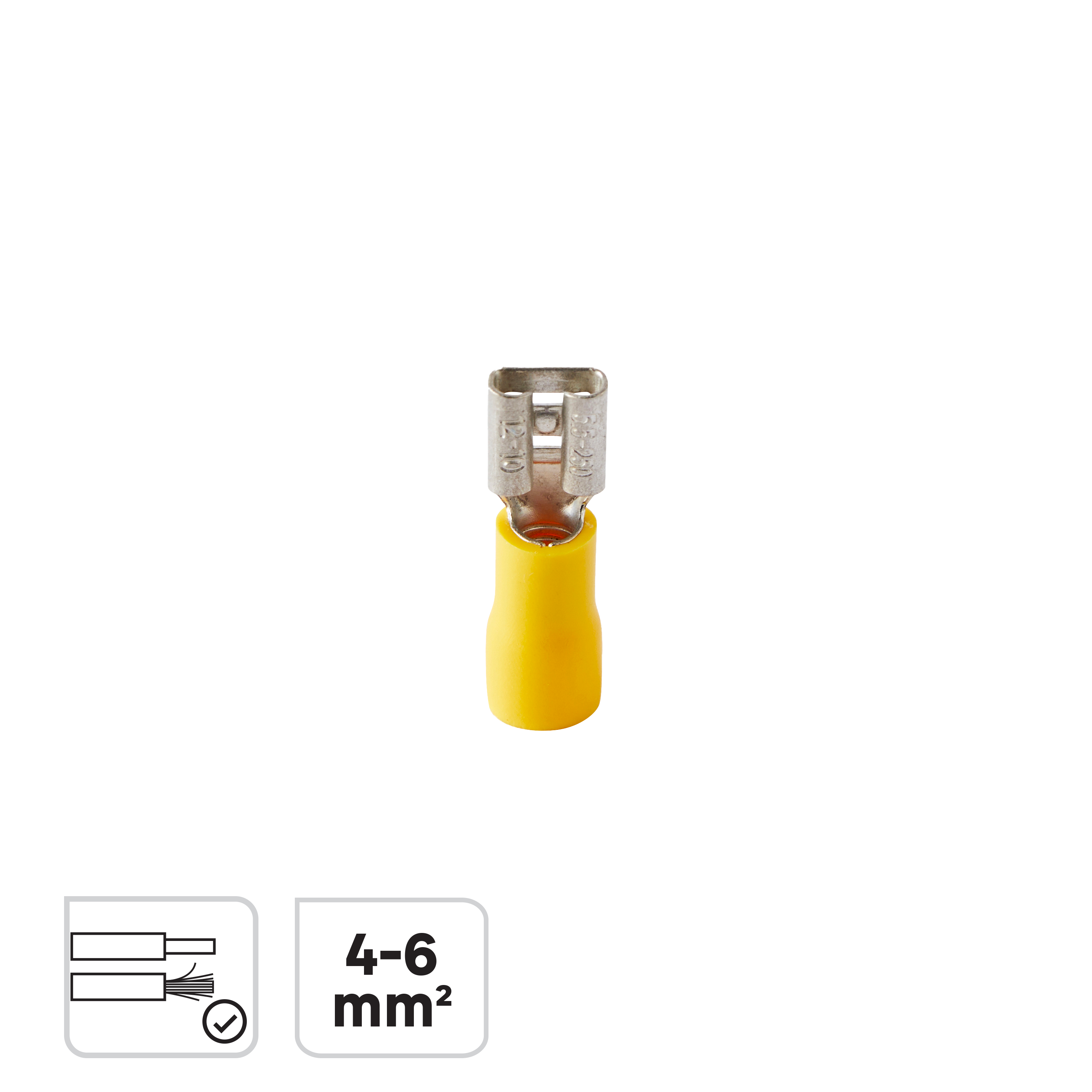 50 terminales plano 4-6mm/6.3 lexman - 3
