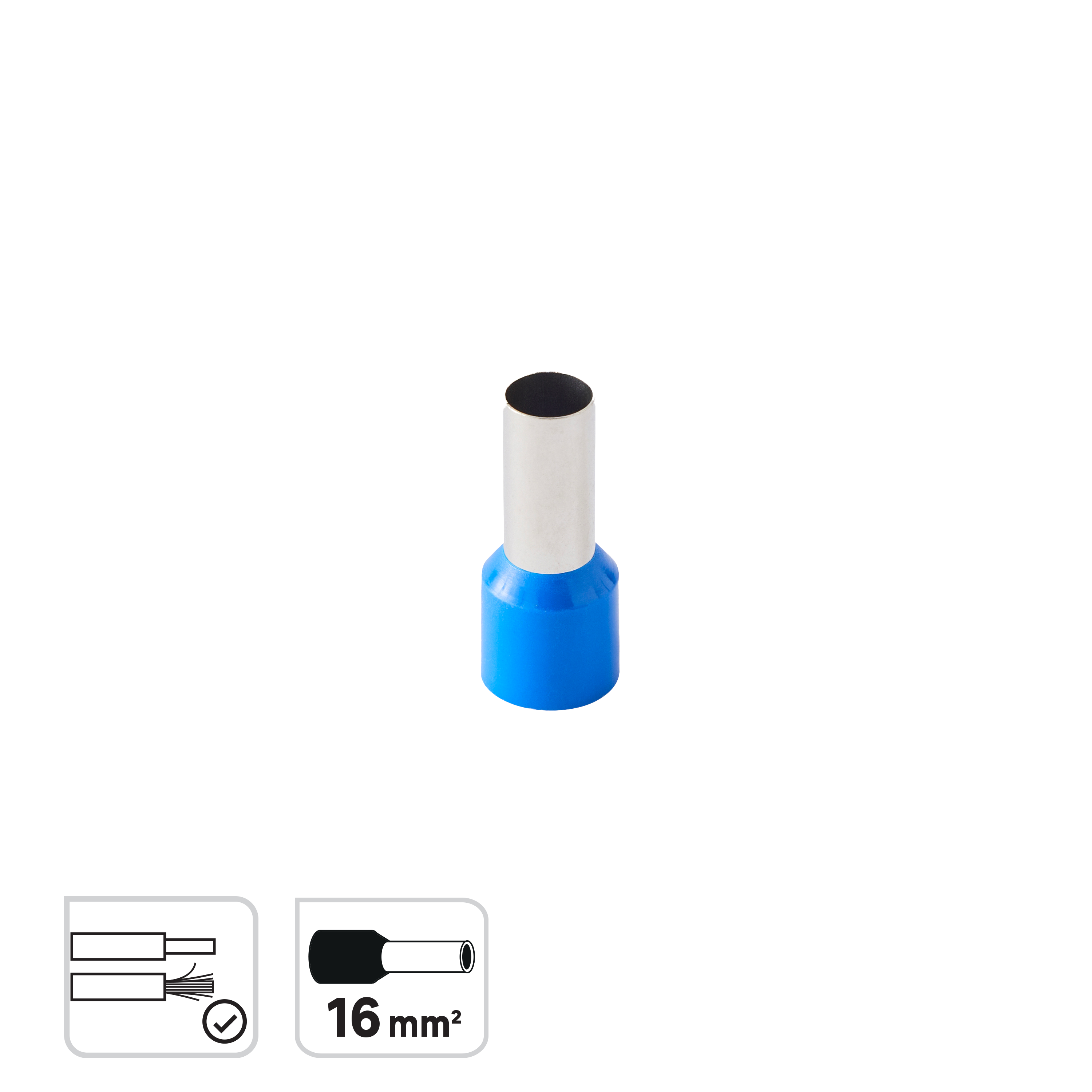 50 terminales punta hueca 16mm lexman - 5