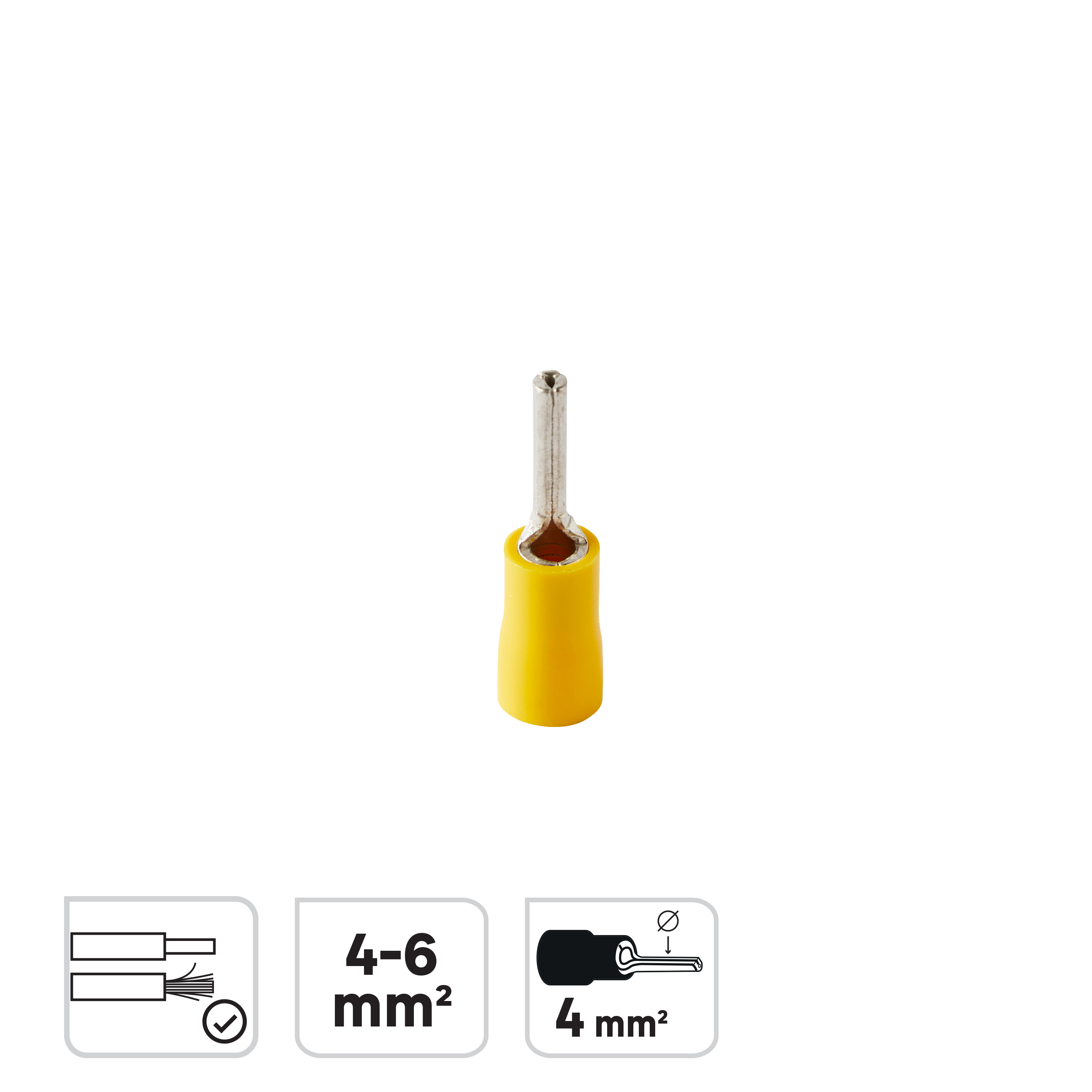 50 terminales punta plana 4-6mm lexman - 3