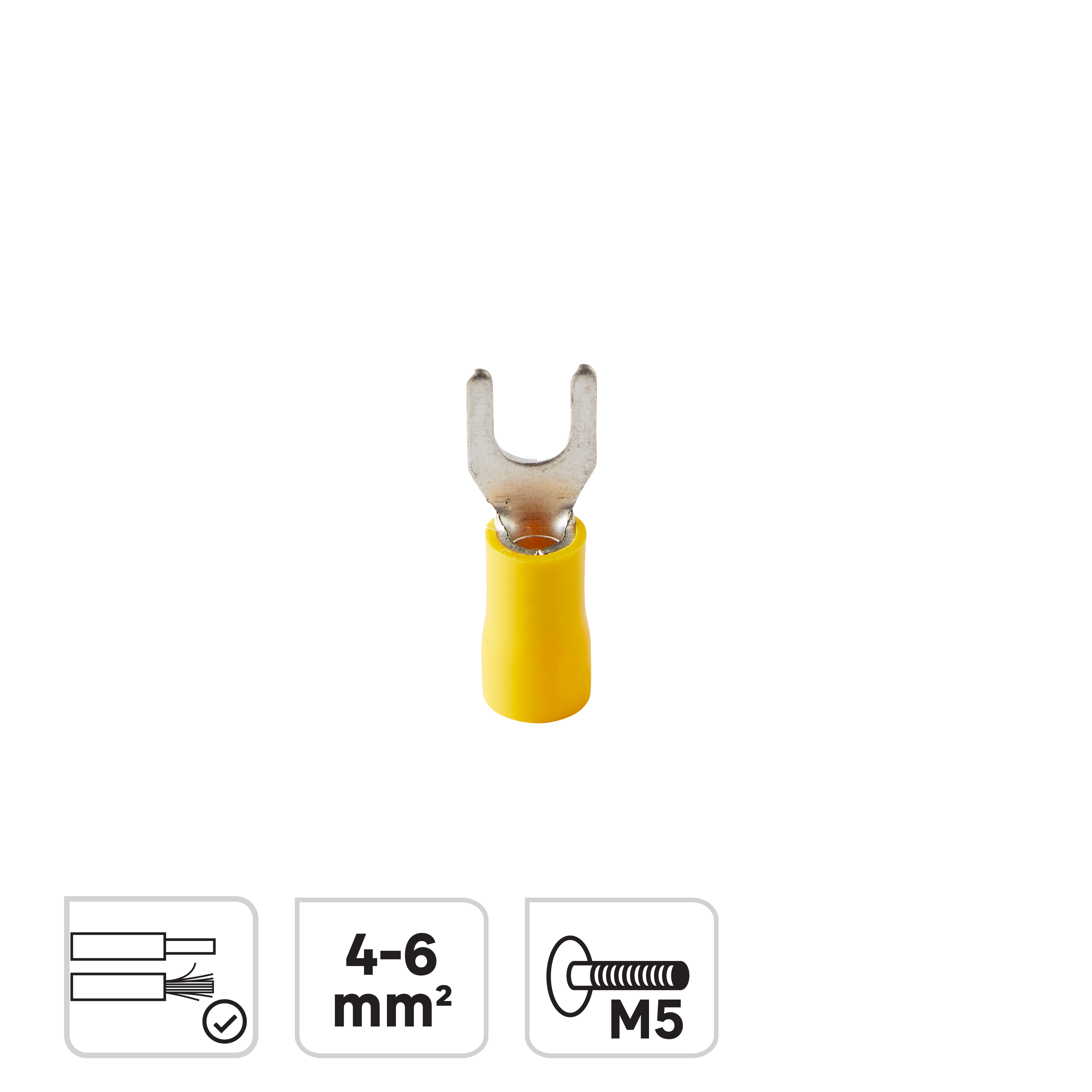 50 terminales horquilla 4-6mm/m5 lexman - 5