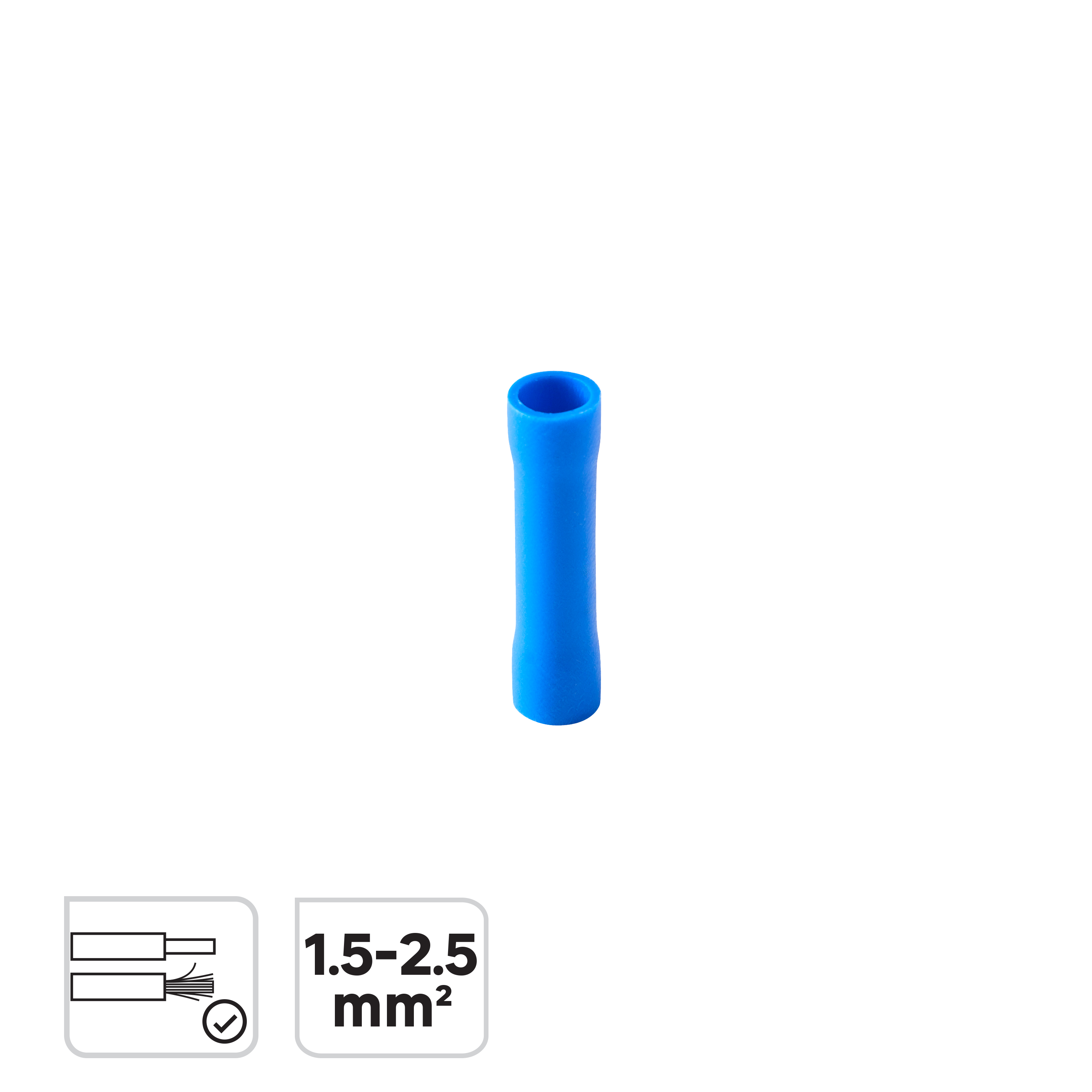 50 uniões isoladas 1,5-2,5mm2 azul Lexman - 3