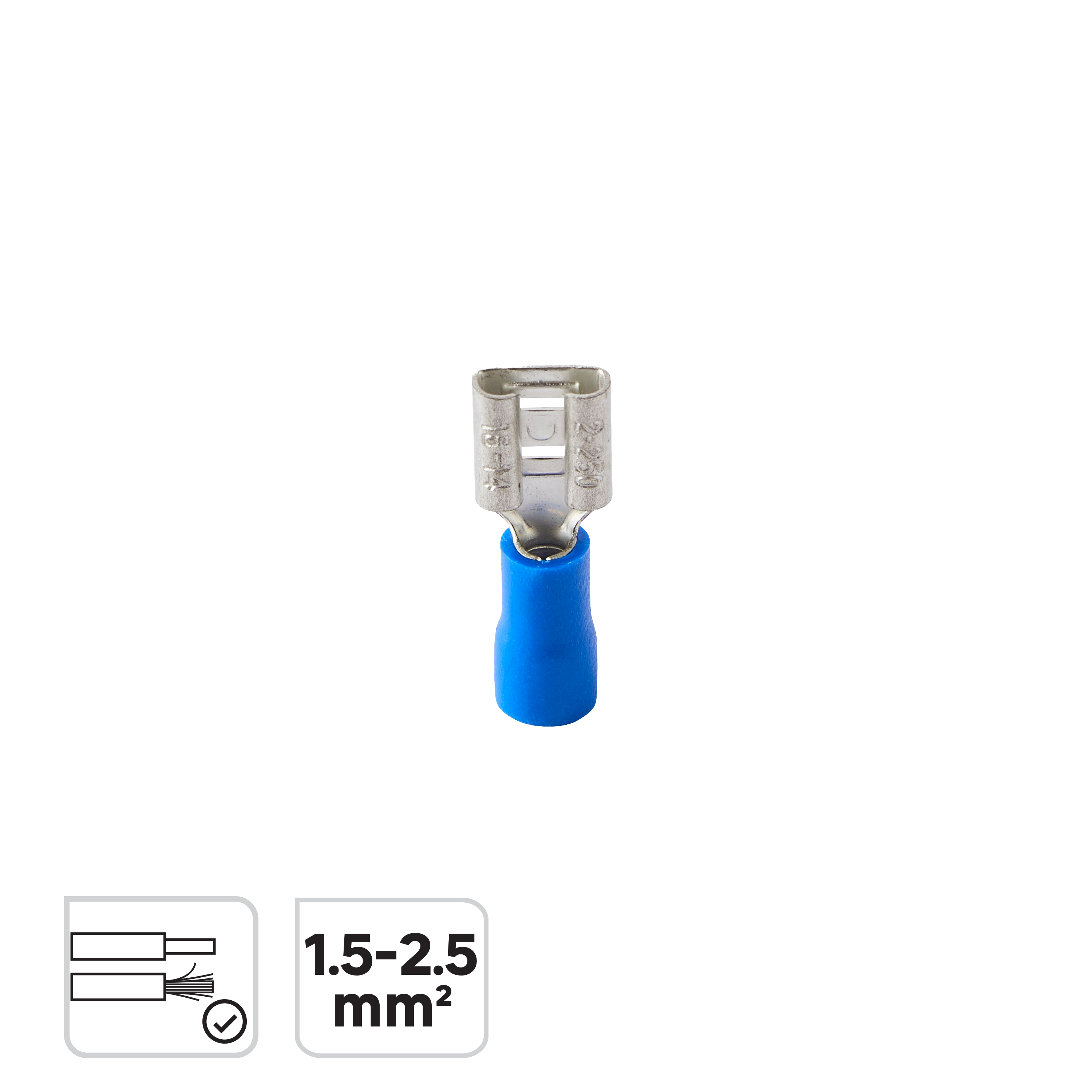 50 terminales plano 1.5-2.5mm/6.3 lexman - 3