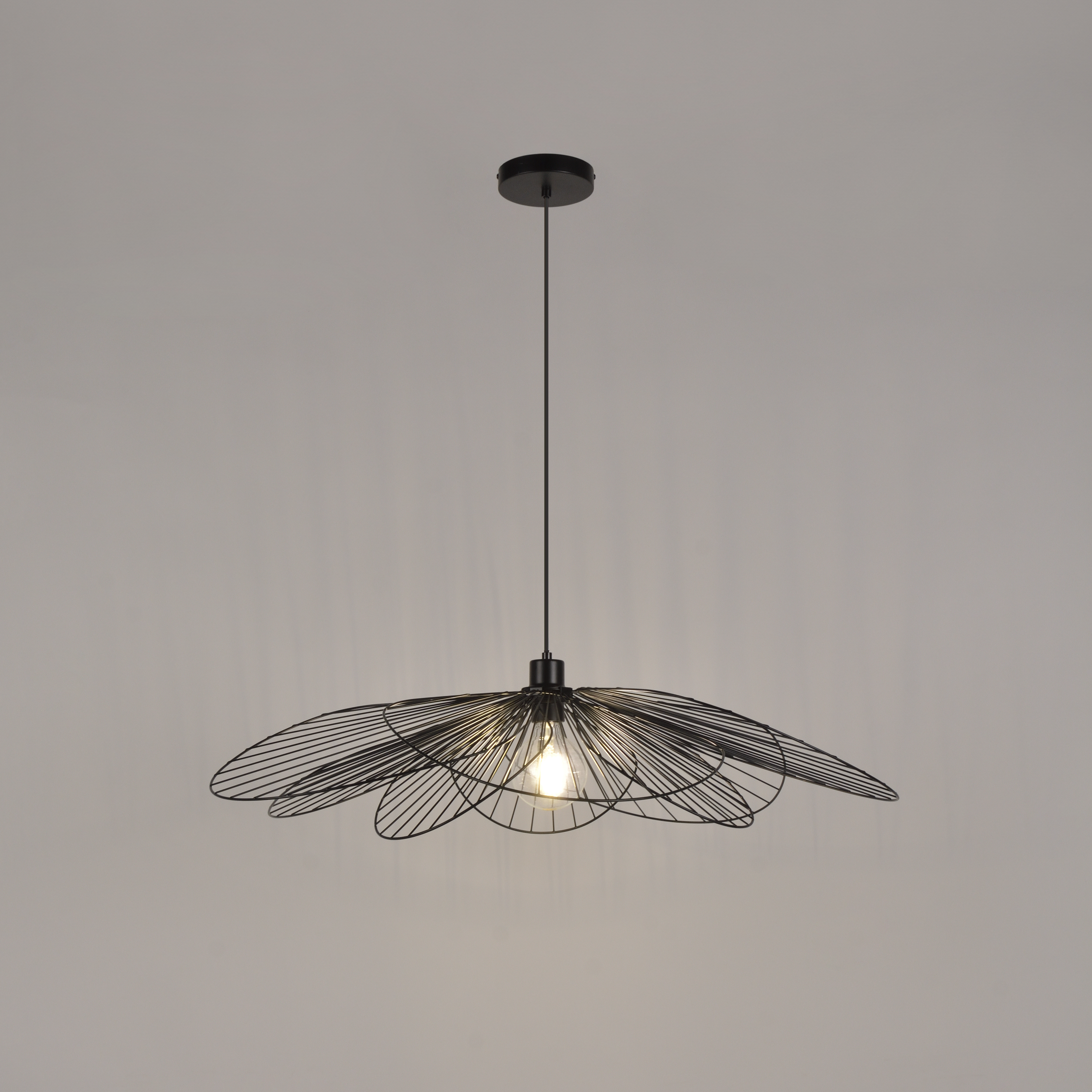 Suspension Bamako, fer, noir, Diam.80 cm INSPIRE, E27 - 7