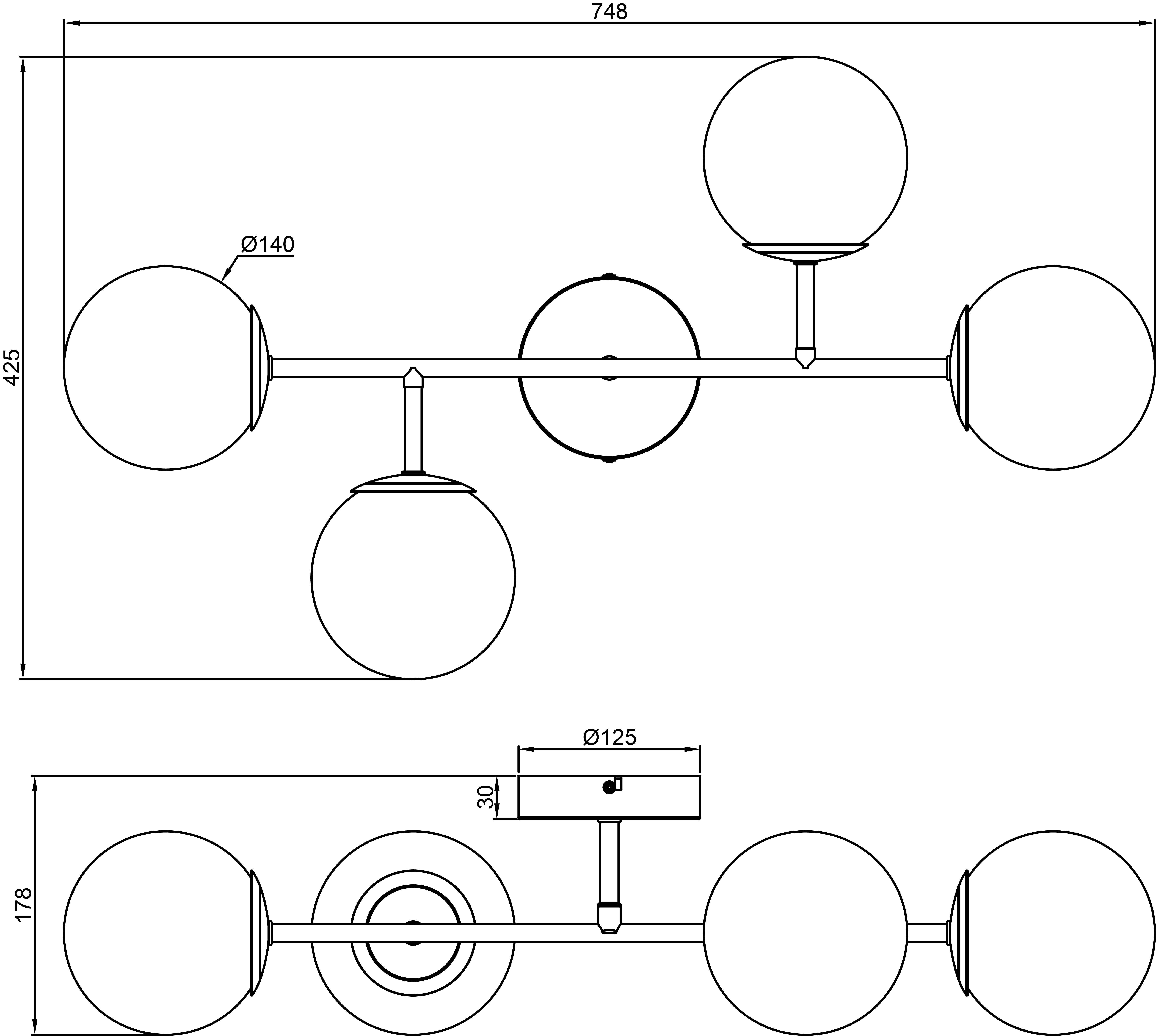Lampa wisząca Callas bursztyn 4 x E14 Inspire - 11