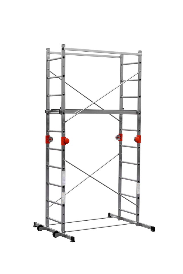 Trabattello GIERRE Easy 200 in alluminio  portata max 150 kg dimensioni 2,70x1,45x1,20 m altezza di lavoro 3.8 m