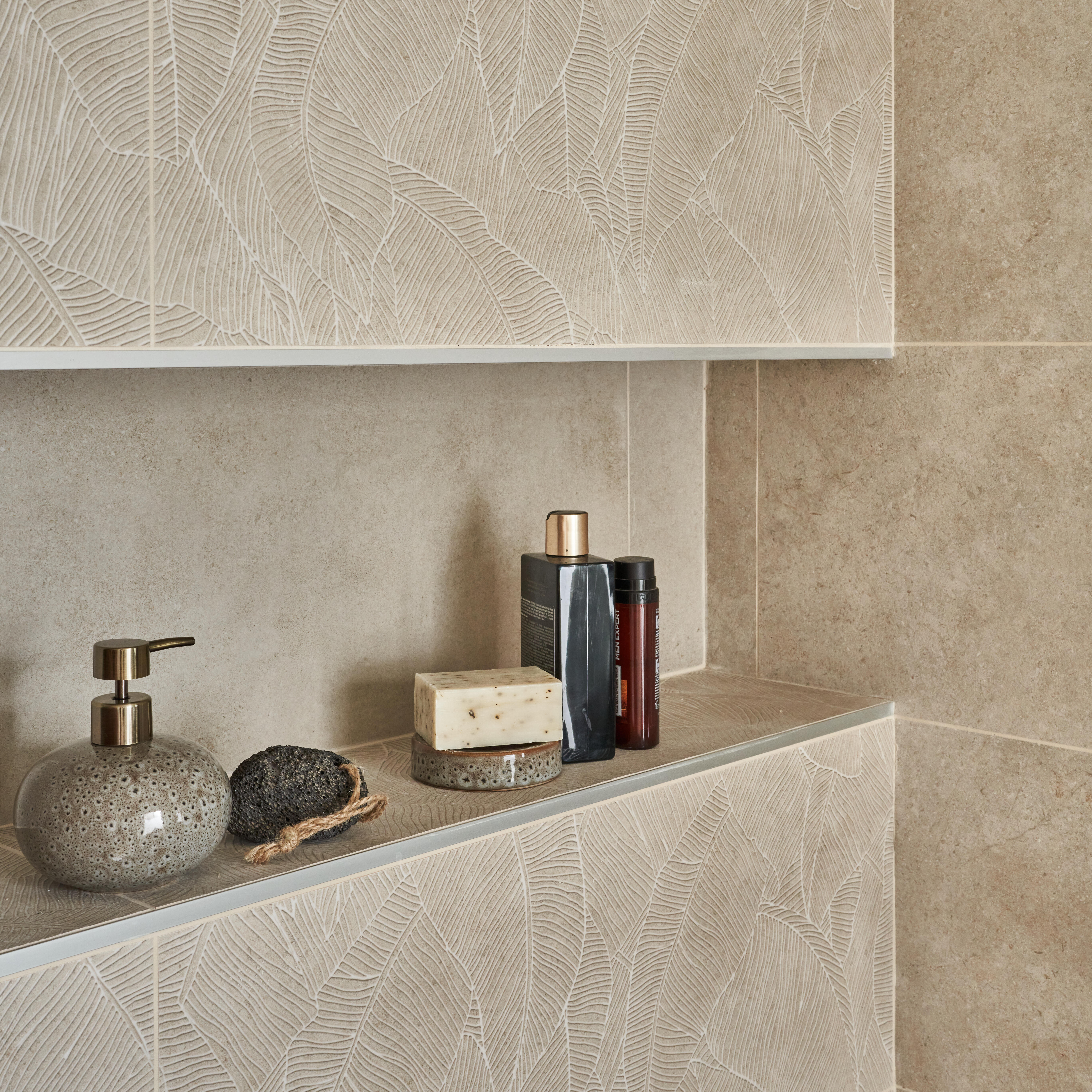 Carrelage mur intérieur effet pierre taupe Lucia l.30 x L.90 cm x Ep.10 mm - 4