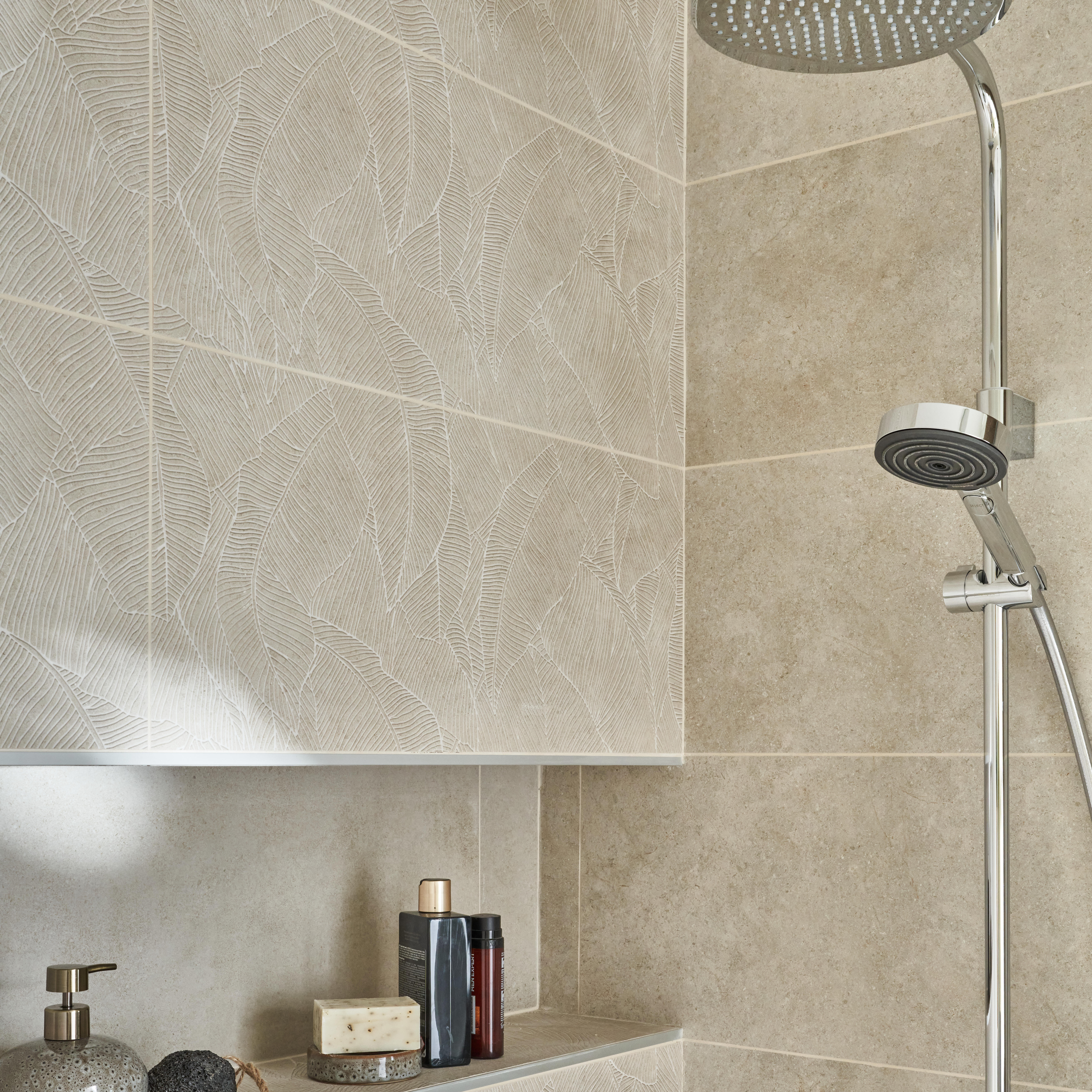 Carrelage mur intérieur effet pierre taupe Lucia l.30 x L.90 cm x Ep.10 mm - 3