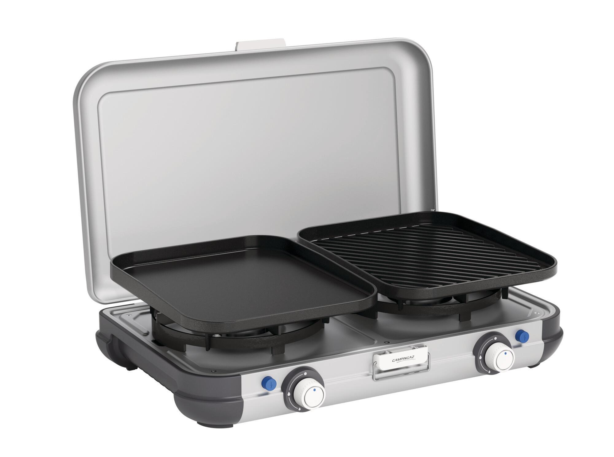 Cocina de gas campingaz camping kitchen 2 grill & go de 2 quemadores y 2 kw