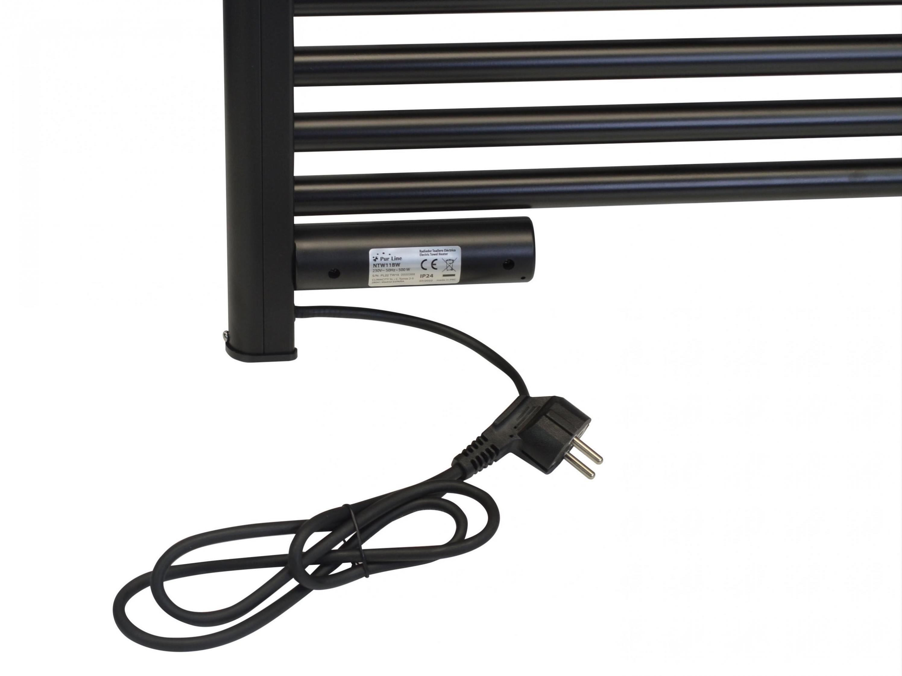 Toalheiro elétrico preto NTW 11-B 500W - 6