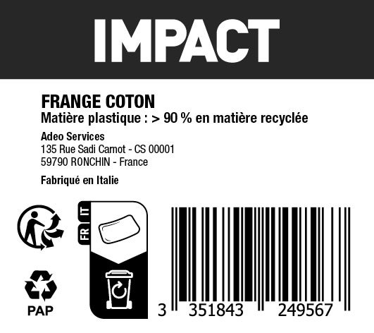 Recharge tête à franges Nettoyage quotidien IMPACT coton - 2