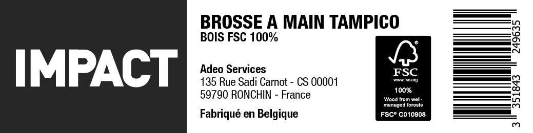 Brosse à main bois IMPACT - 2