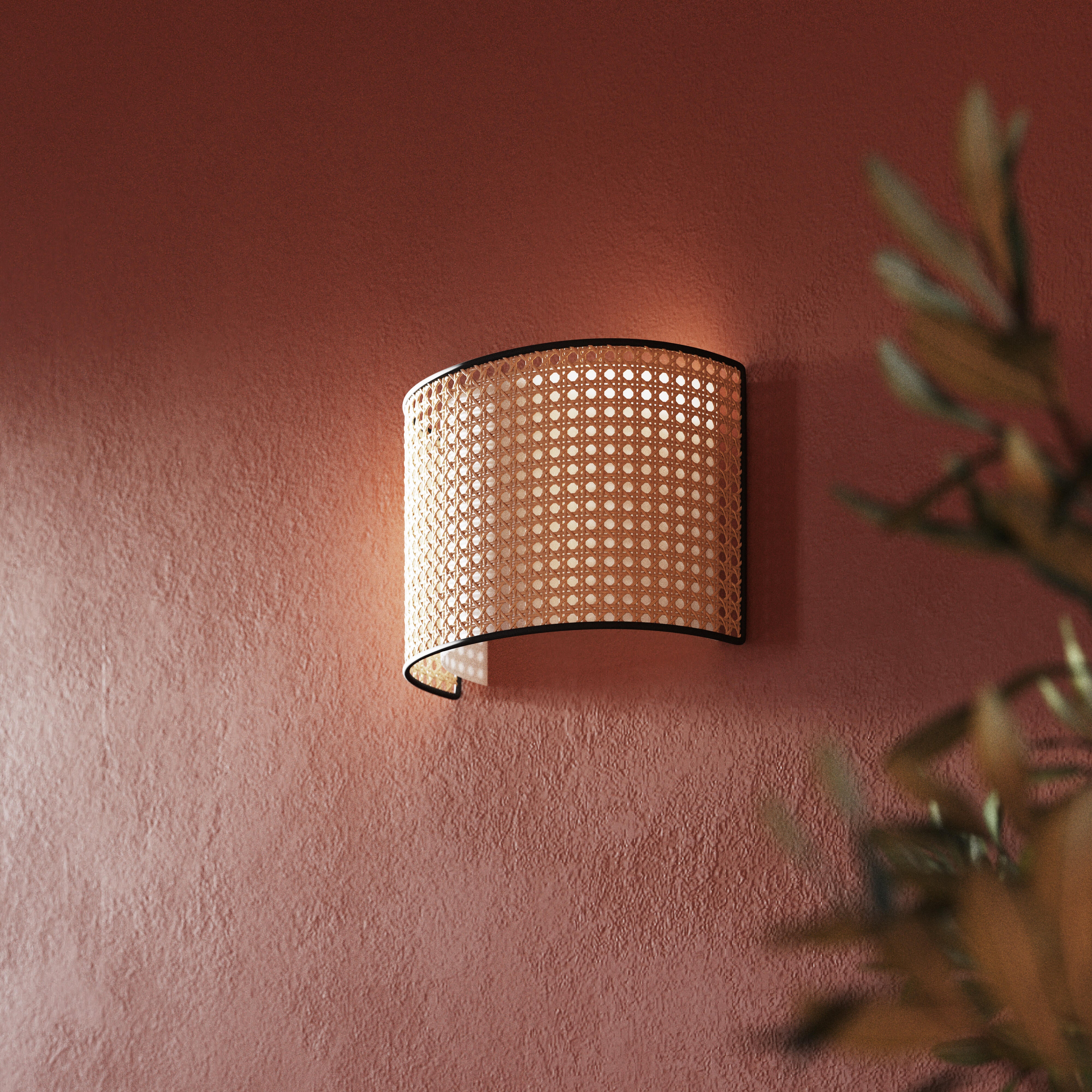 Candeeiro de parede E27 12x25 cm 1 luz castanho - 4