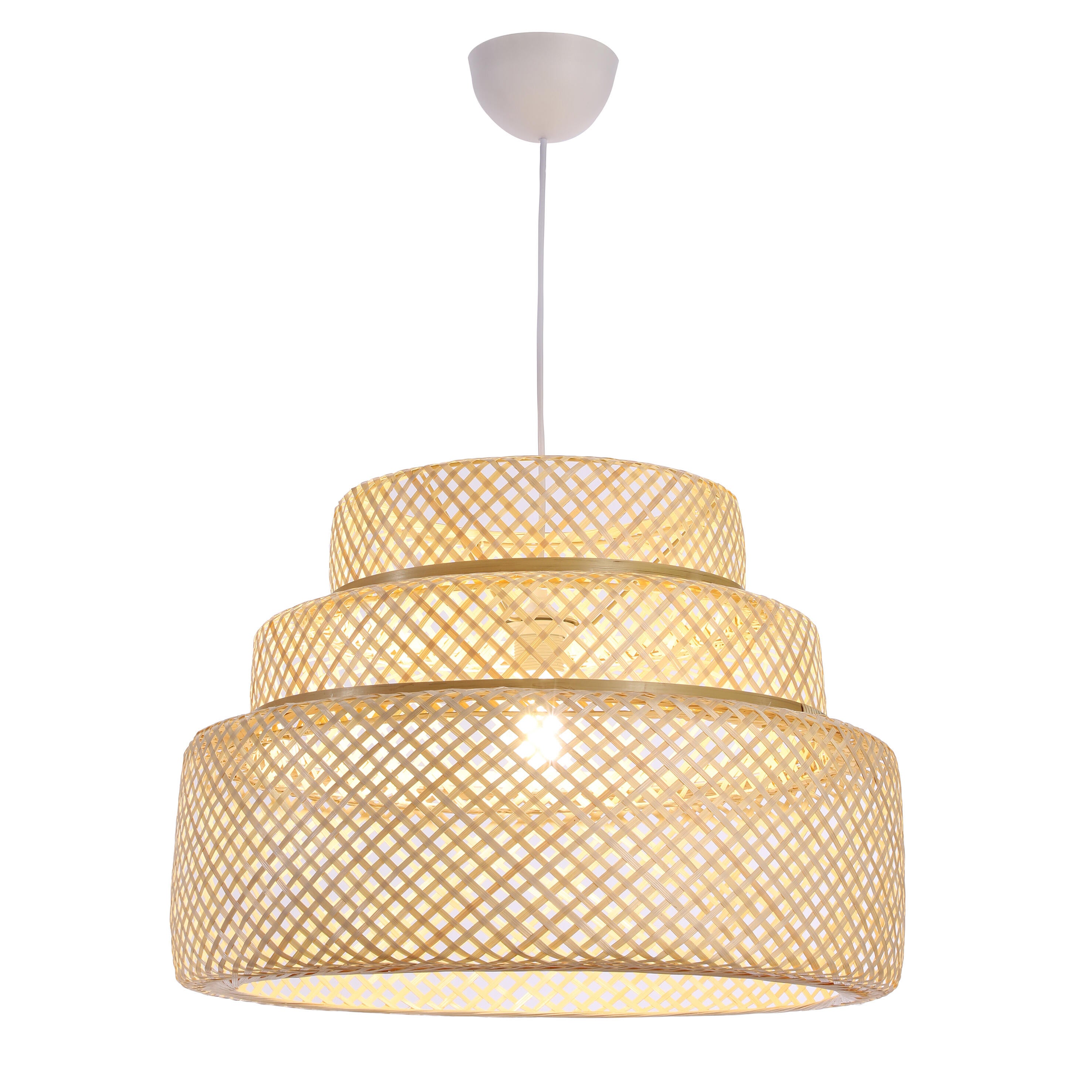 Suspension Palanga bambou, beige, Diam.55 cm INSPIRE, E27 - 7
