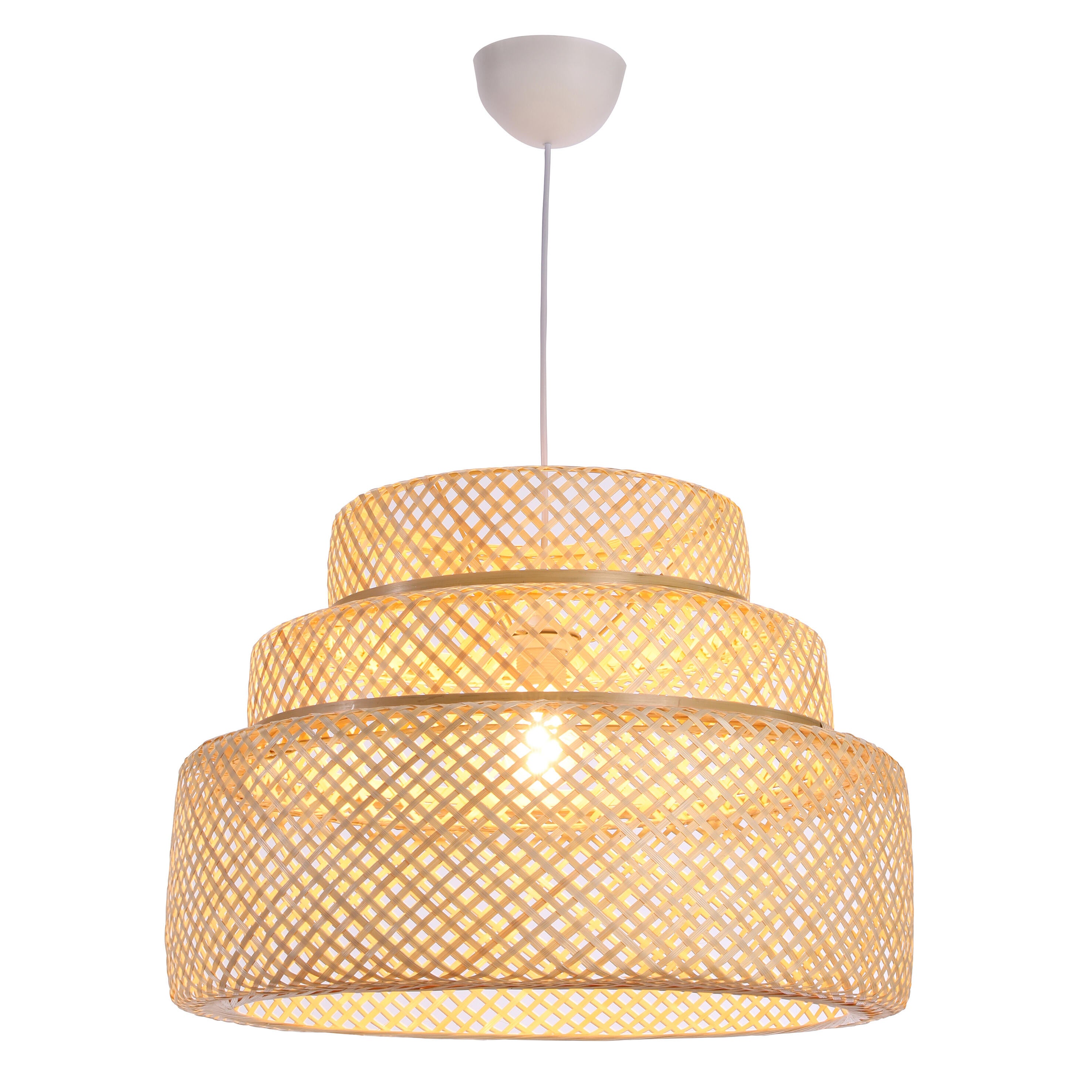 Suspension Palanga bambou, beige, Diam.55 cm INSPIRE, E27 - 6