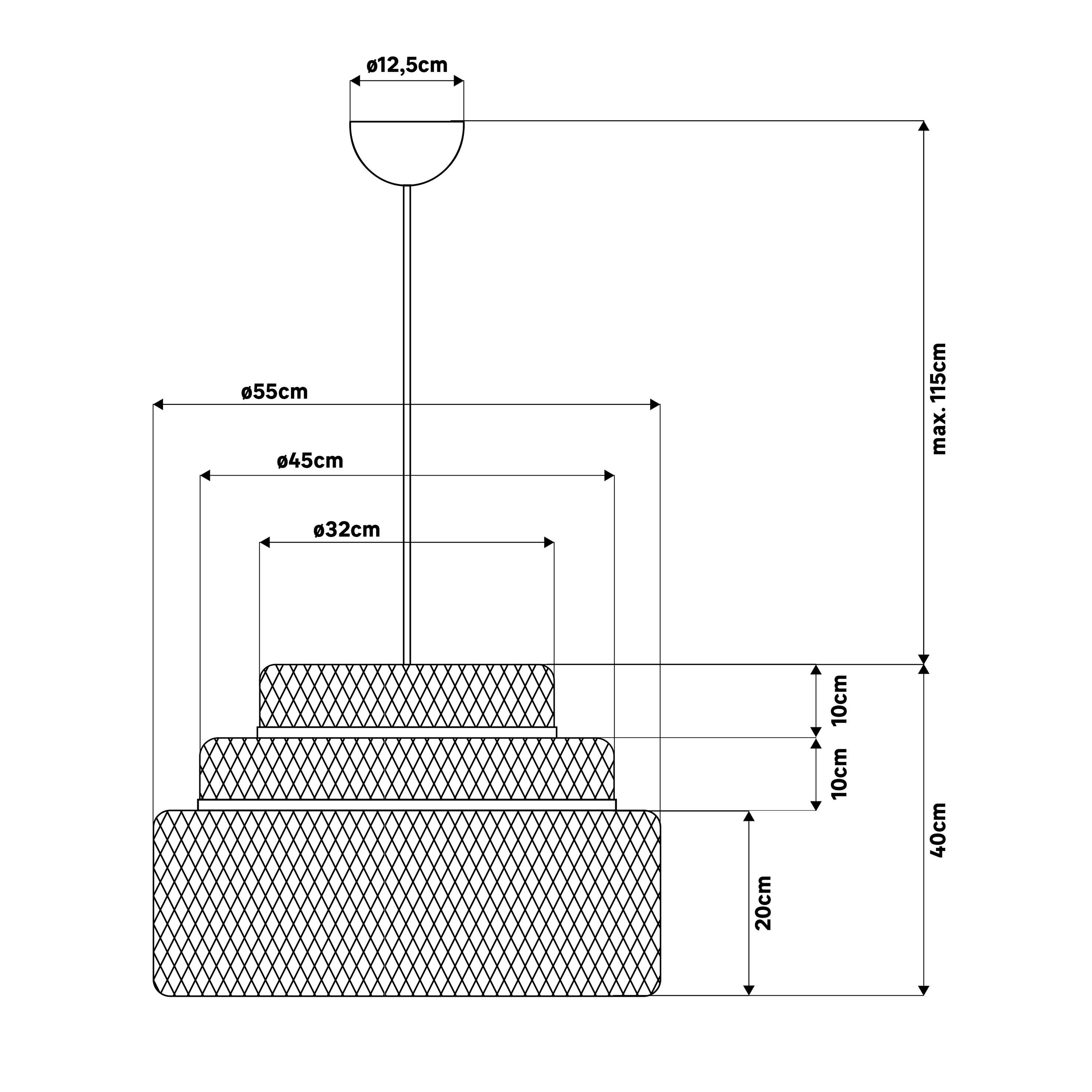 Suspension Palanga bambou, beige, Diam.55 cm INSPIRE, E27 - 9